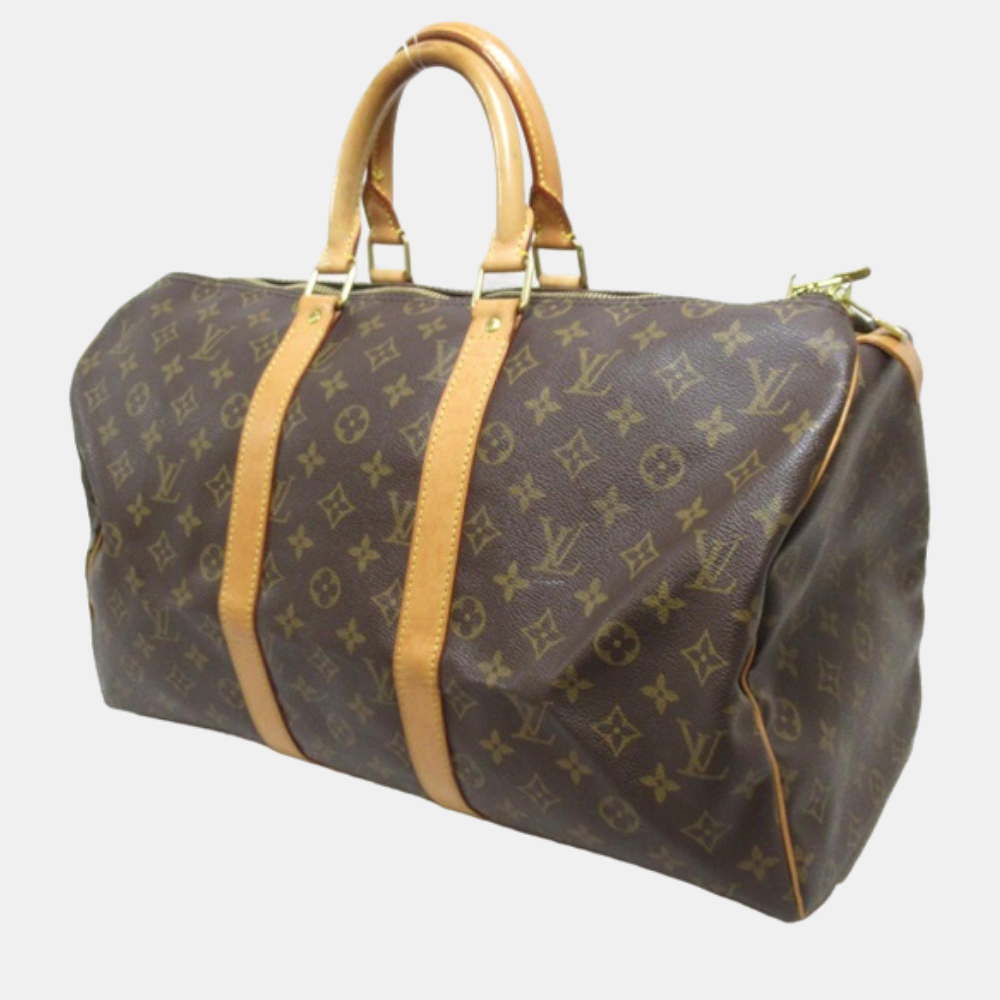 

Louis Vuitton Brown Canvas Monogram Keepall 45 Travel Bag