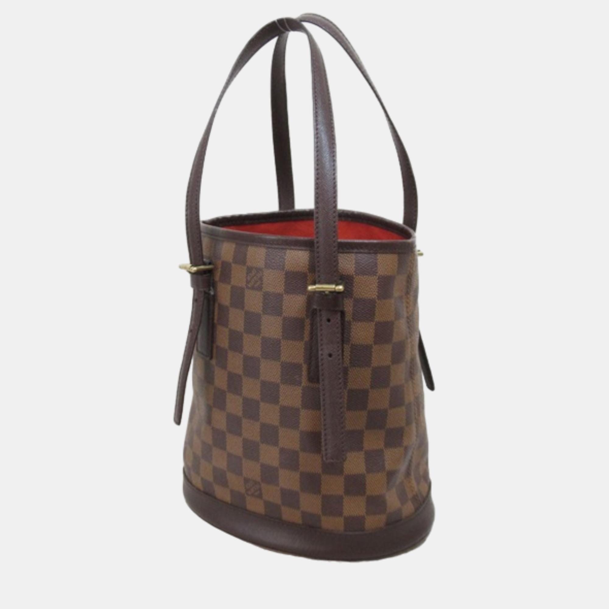 

Louis Vuitton Brown Canvas Damier Ebene Marais Bucket Bag