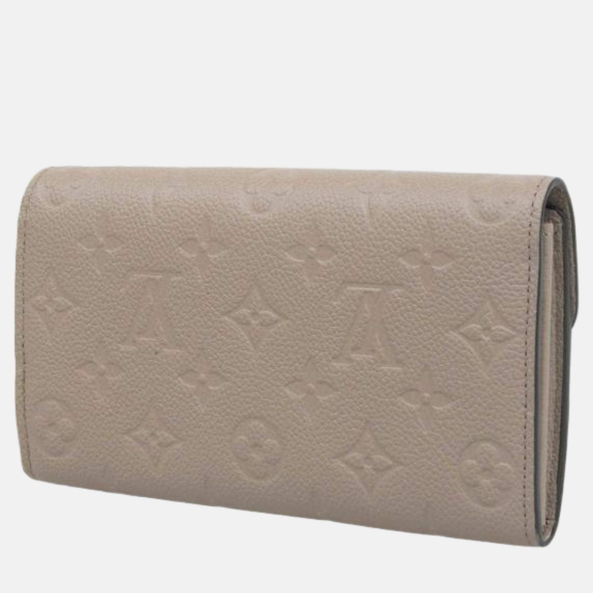 

Louis Vuitton Brown Leather Monogram Empreinte Sarah Wallet Long Wallet