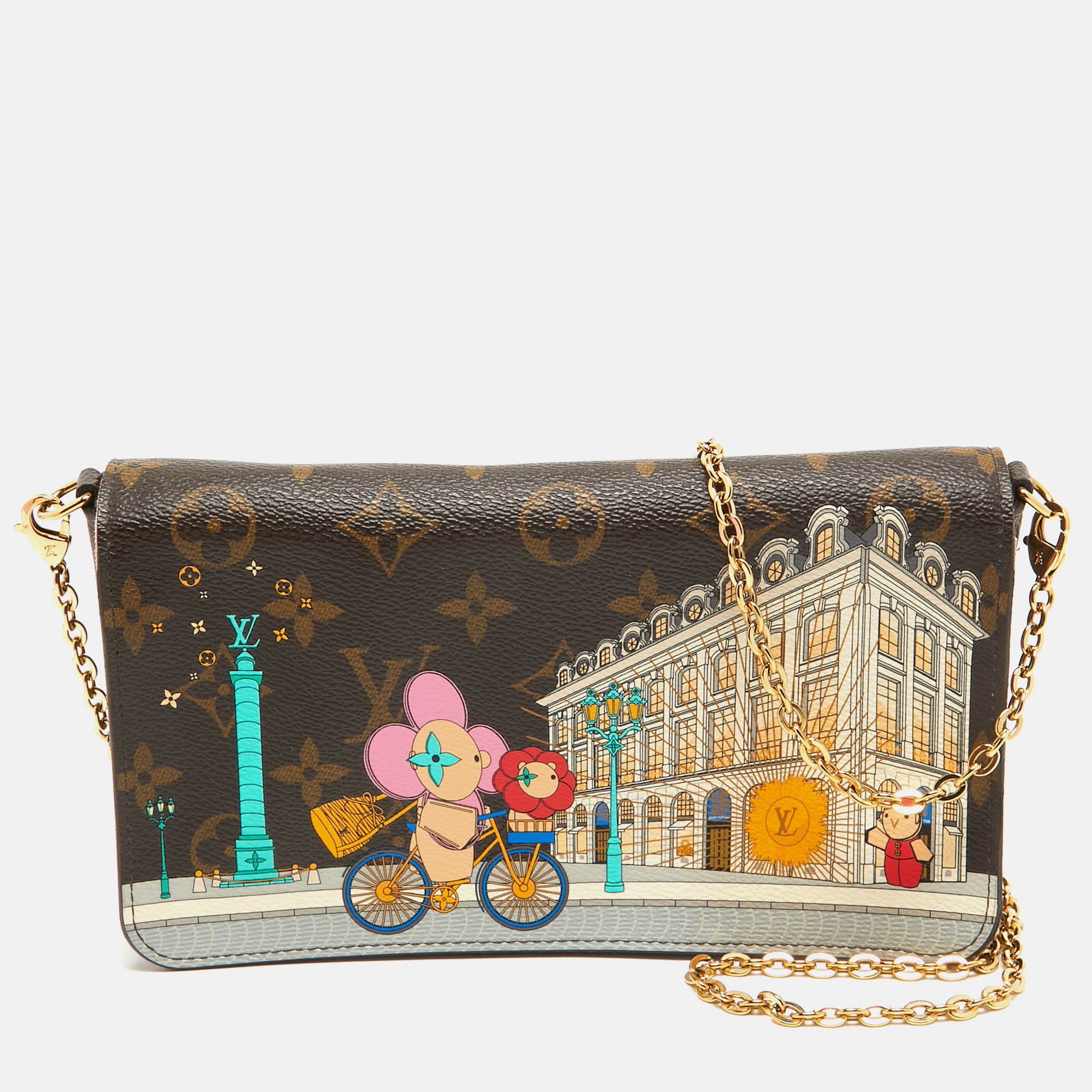 

Louis Vuitton Monogram Canvas Limited Edition Vivienne Felicie Pochette Bag, Brown