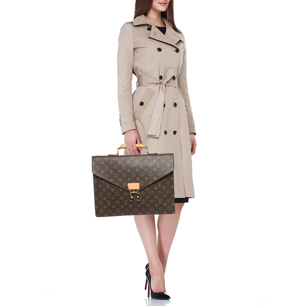 

Louis Vuitton Monogram Canvas Serviette Conseiller Business Briefcase, Brown