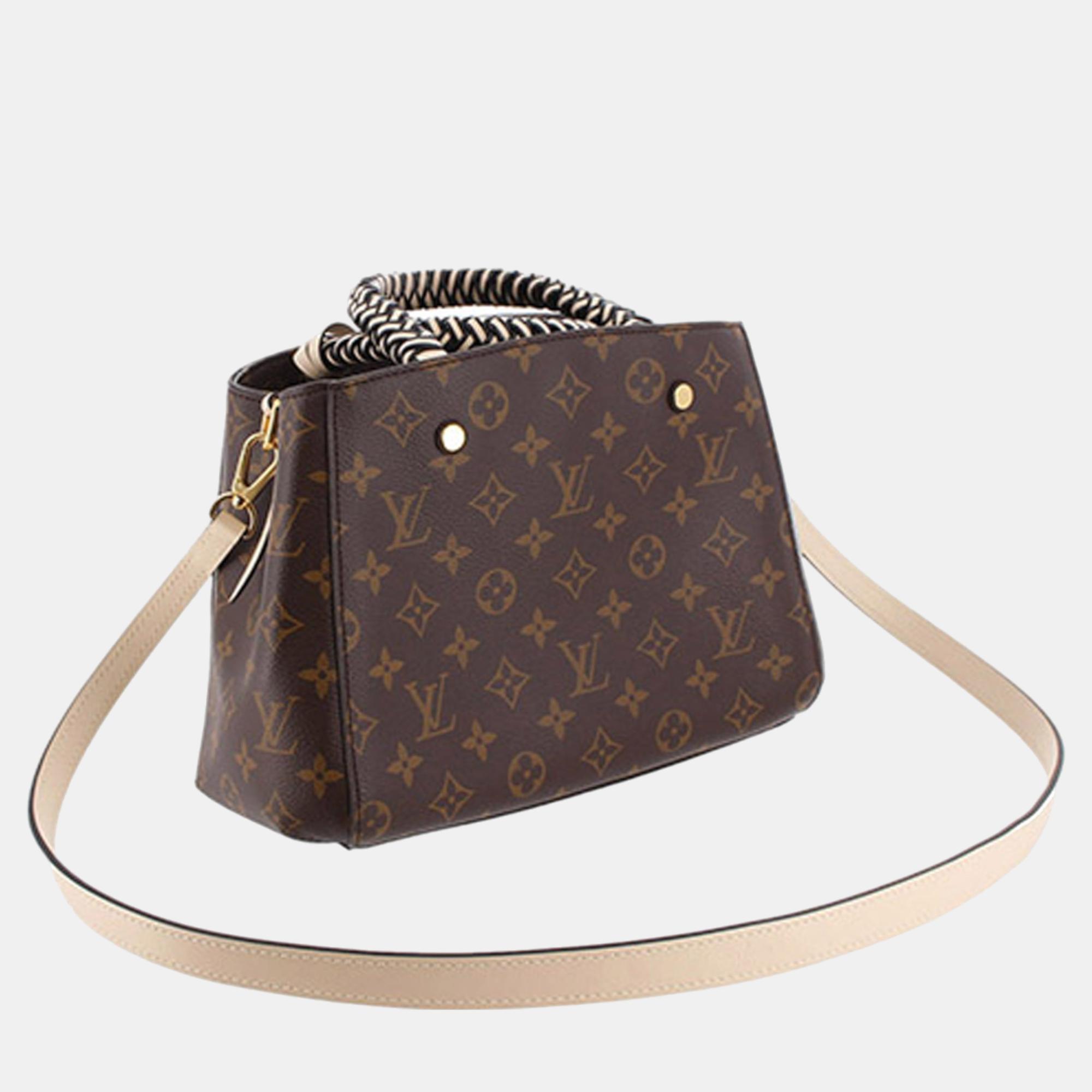 

Louis Vuitton Brown Braided Handle Monogram Montaigne BB