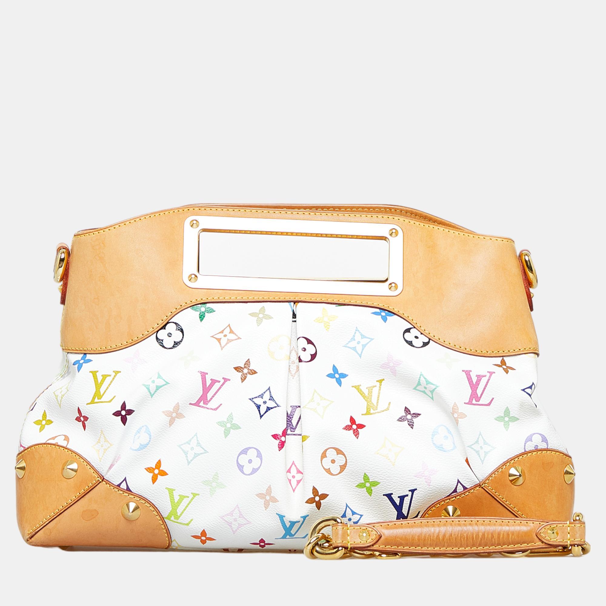 

Louis Vuitton White Monogram Multicolore Judy MM