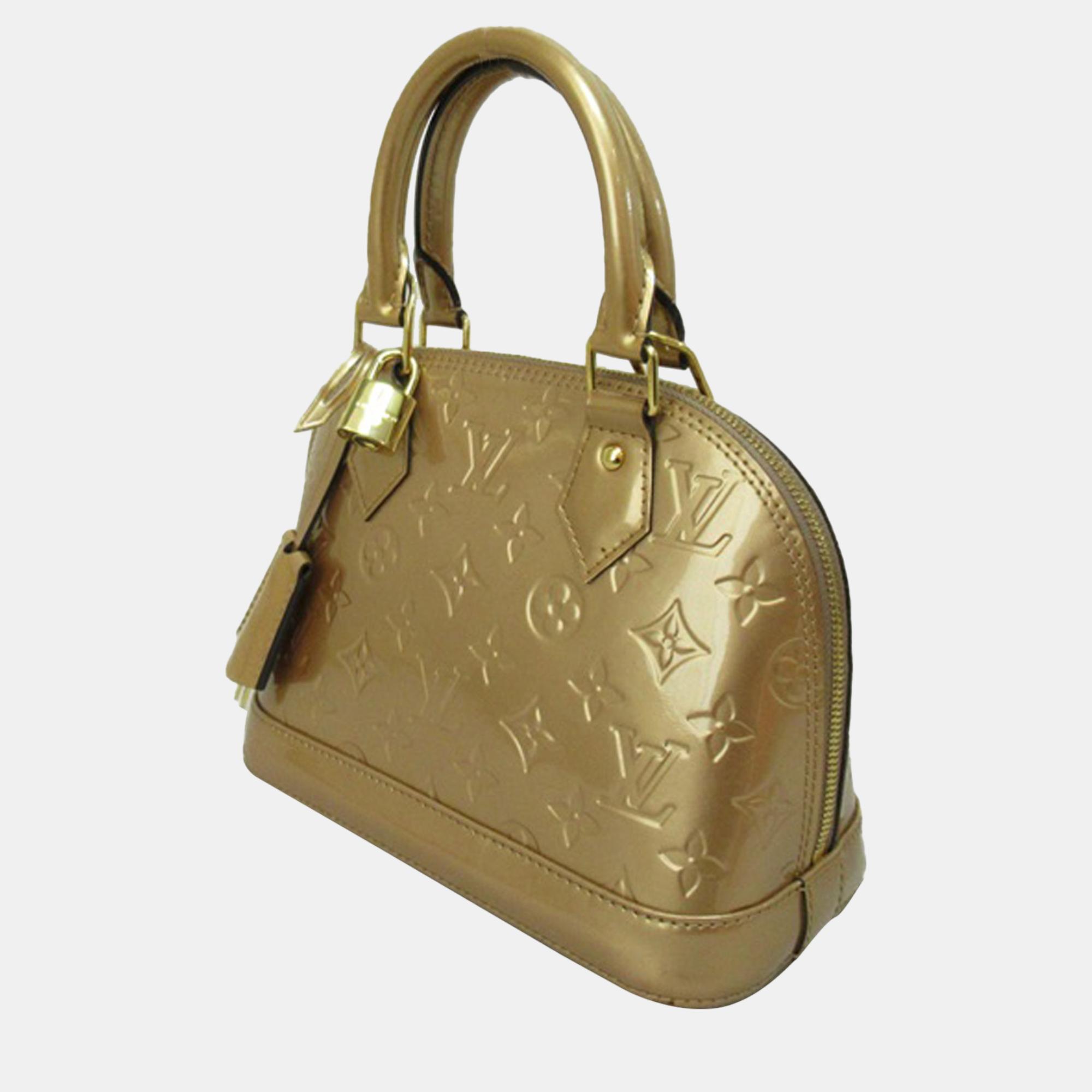 

Louis Vuitton Gold Monogram Vernis Alma BB