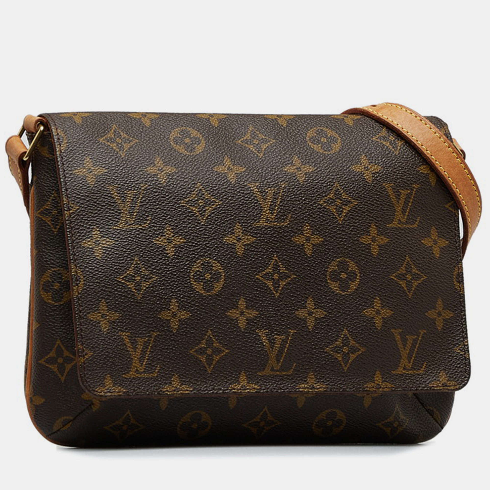 

Louis Vuitton Brown Coated Canvas, Leather Musette Tango Shoulder Bags