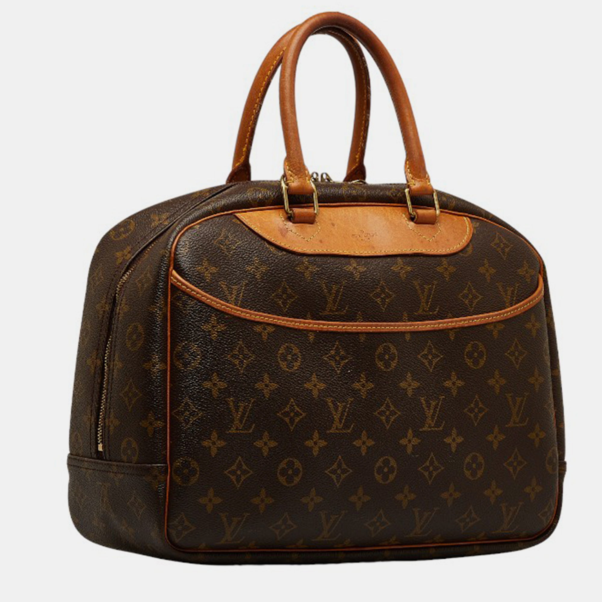 

Louis Vuitton Brown Canvas Deauville Satchel Bag