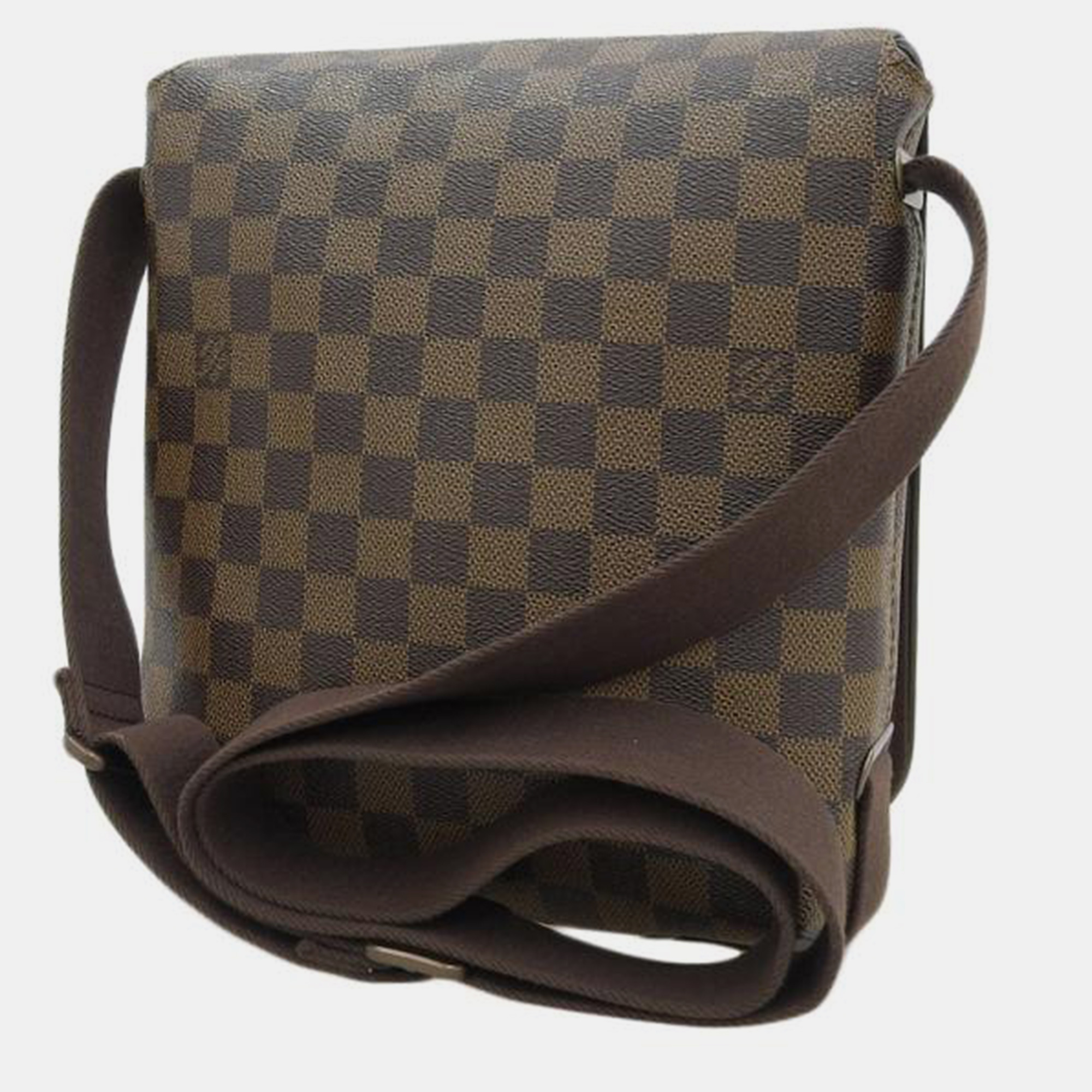 

Louis Vuitton Canvas Damier Ebene PM Brooklyn Messengers, Brown