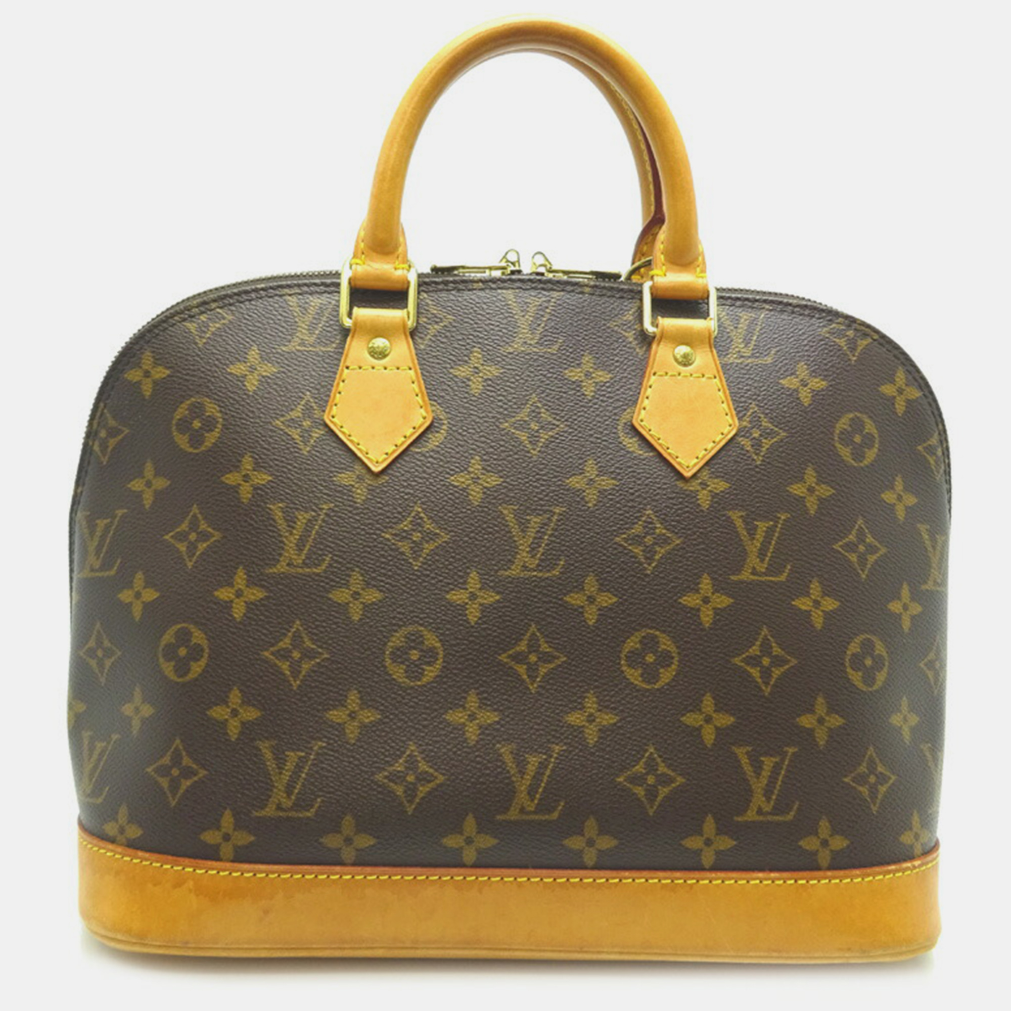 Pre-owned Louis Vuitton Brown Monogram Canvas Alma Pm Top Handle Bag