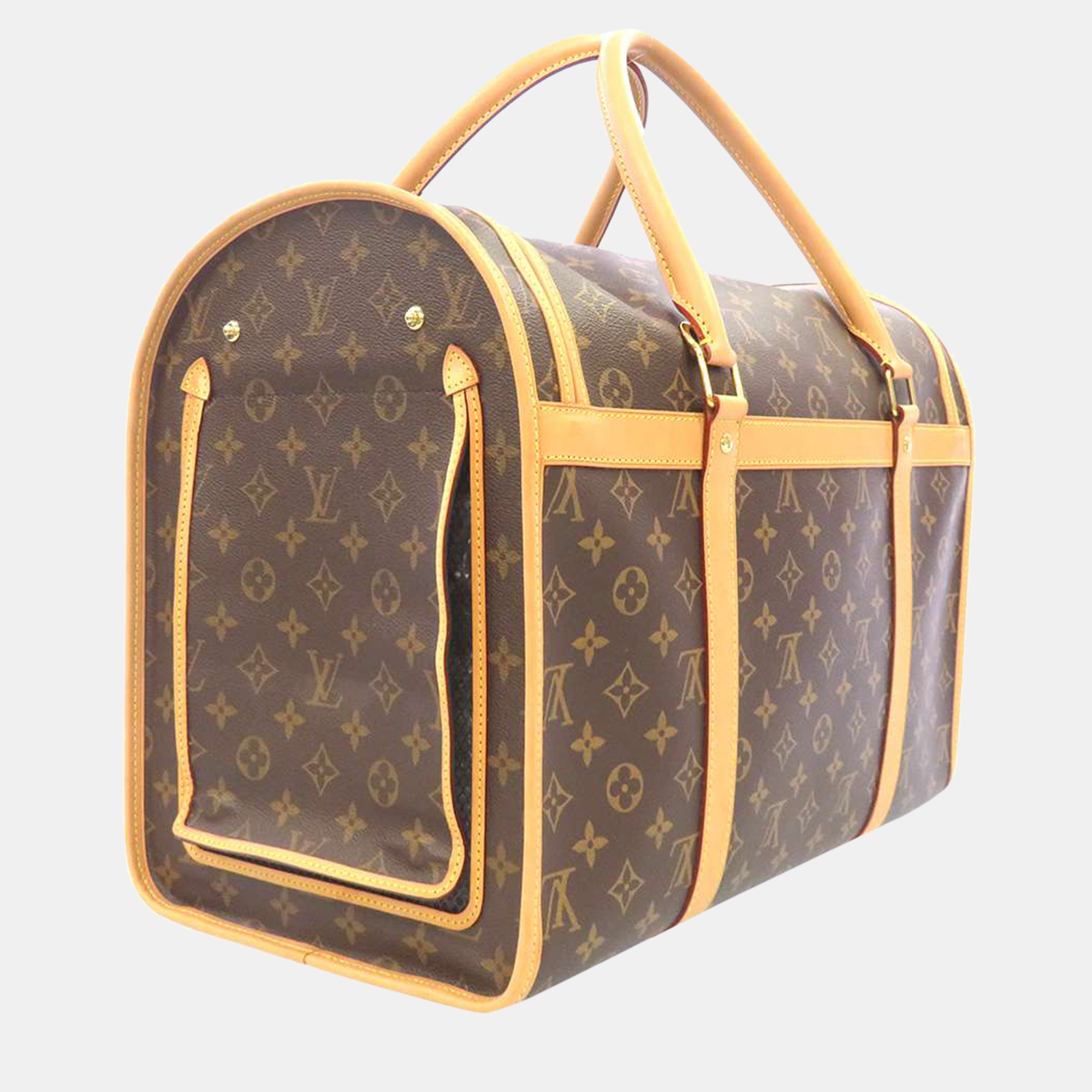 

LOUIS VUITTON 2020 Sac Chien 50 Pet Carrier, Brown