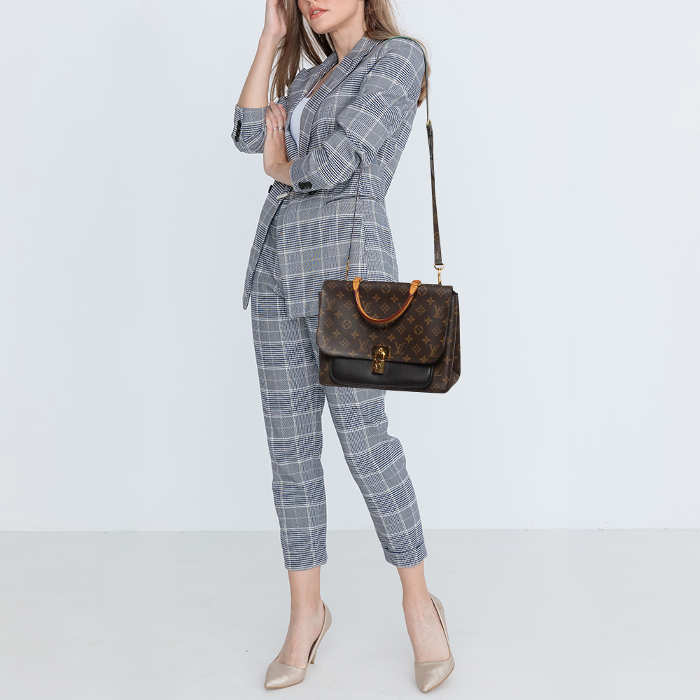 

Louis Vuitton Black Monogram Canvas and Leather Marignan Bag