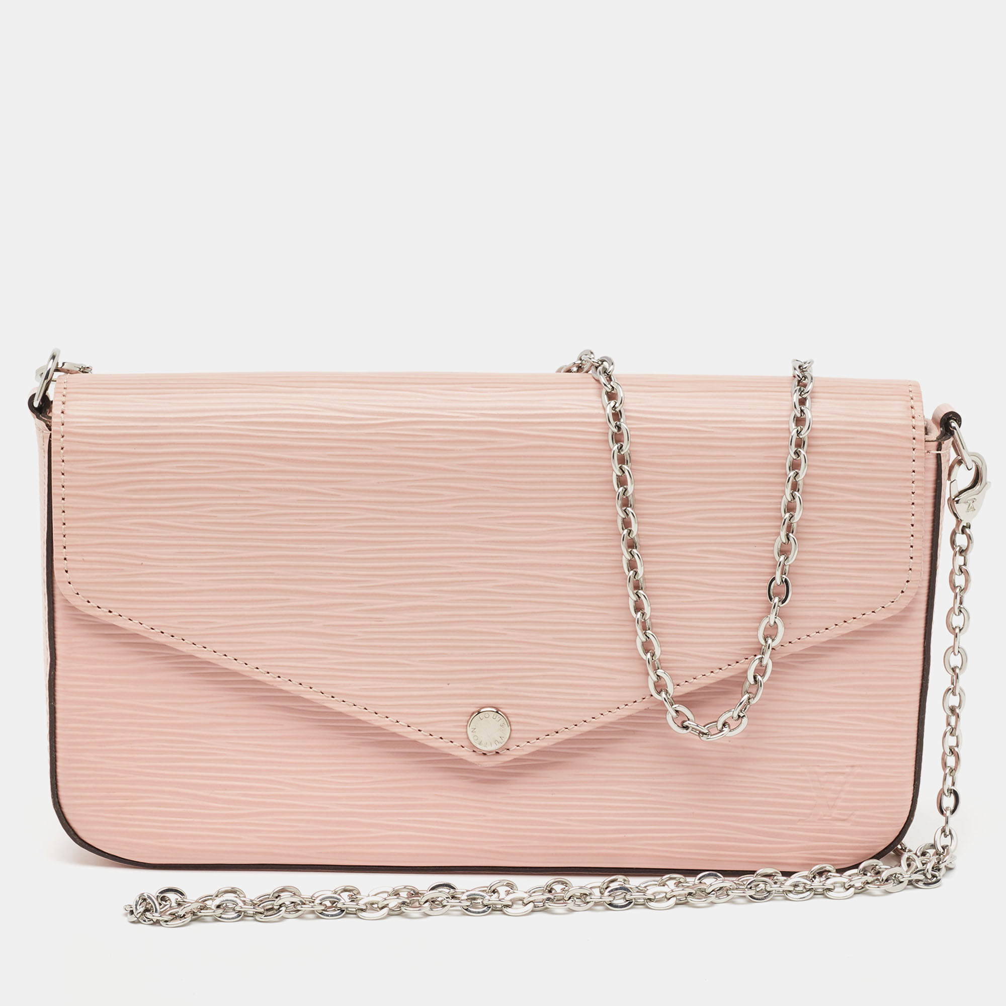 

Louis Vuitton Rose Ballerine Epi Leather Pochette Felicie Bag, Pink