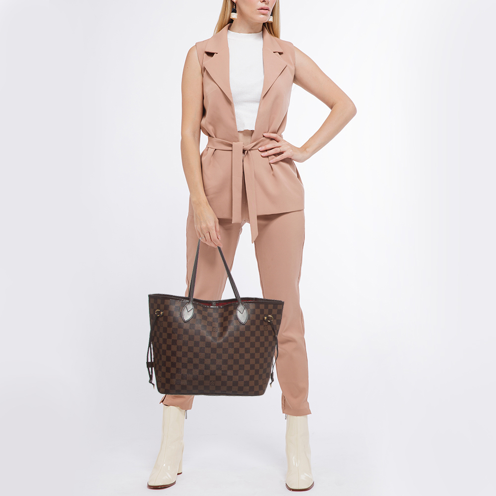 

Louis Vuitton Damier Ebene Canvas Neverfull MM Bag, Brown