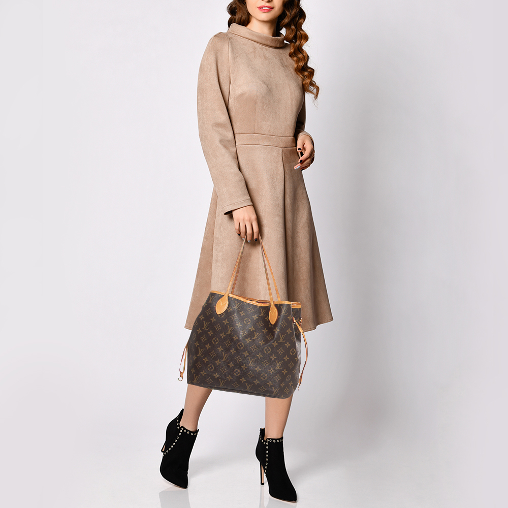 

Louis Vuitton Monogram Canvas Neverfull MM Bag, Brown