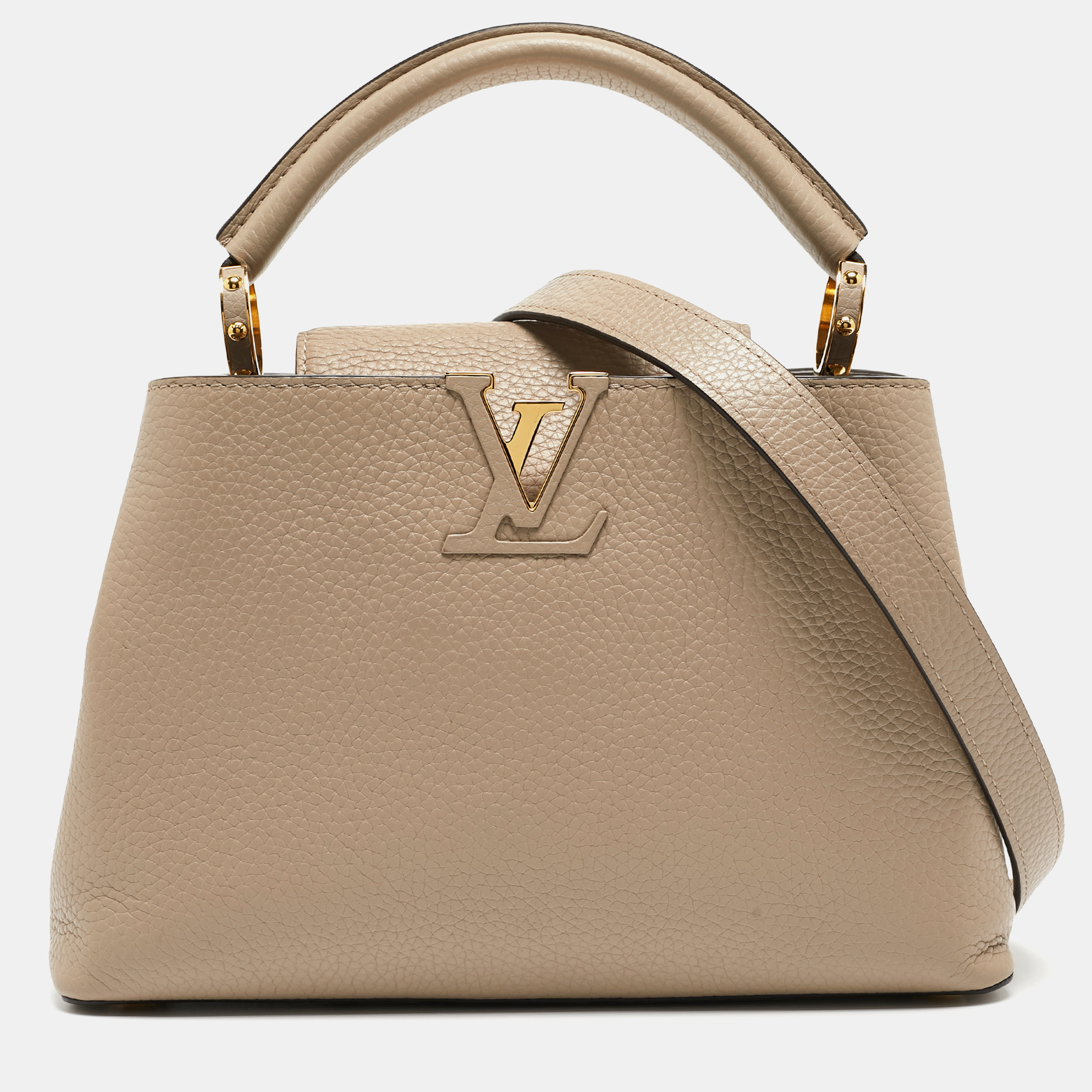 

Louis Vuitton Galet Taurillon Leather Capucines BB Bag, Beige