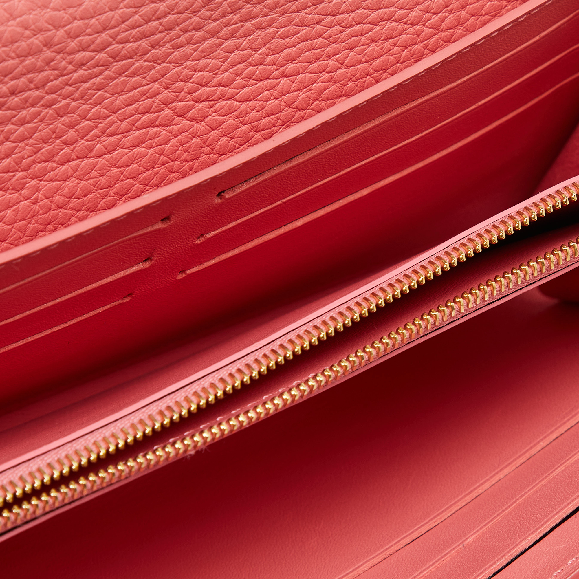 

Louis Vuitton Rose Tourmaline Taurillion Leather and Python Capucines Wallet, Orange