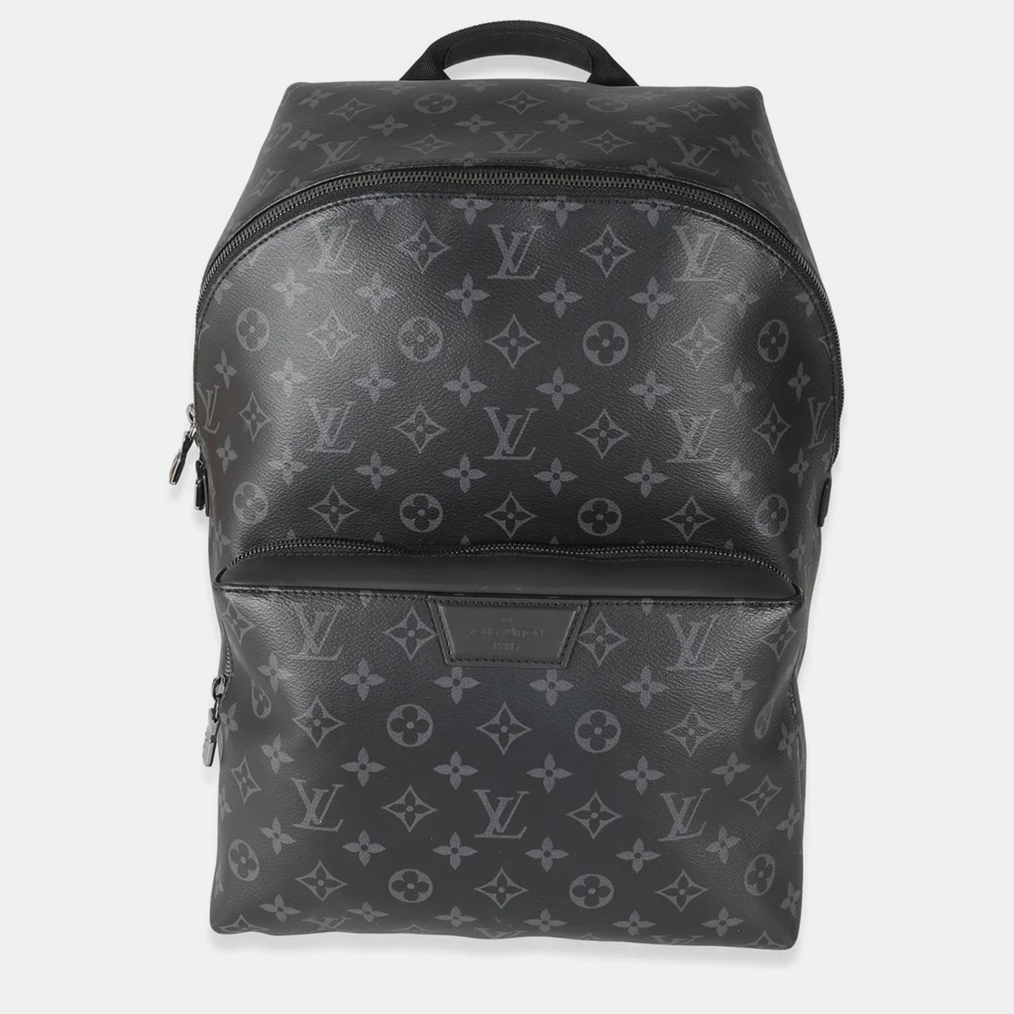 Pre-owned Louis Vuitton Monogram Eclipse Canvas Discovery Backpack Pm In Black