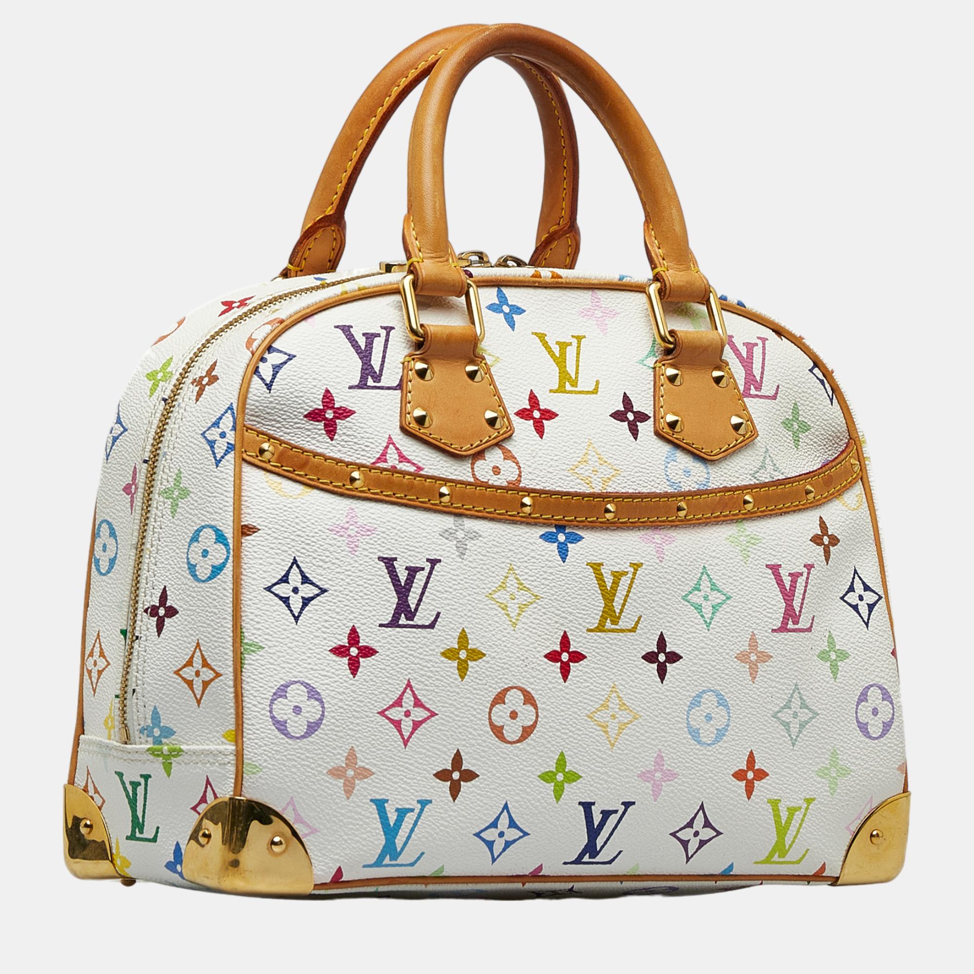 

Louis Vuitton White Monogram Multicolore Trouville