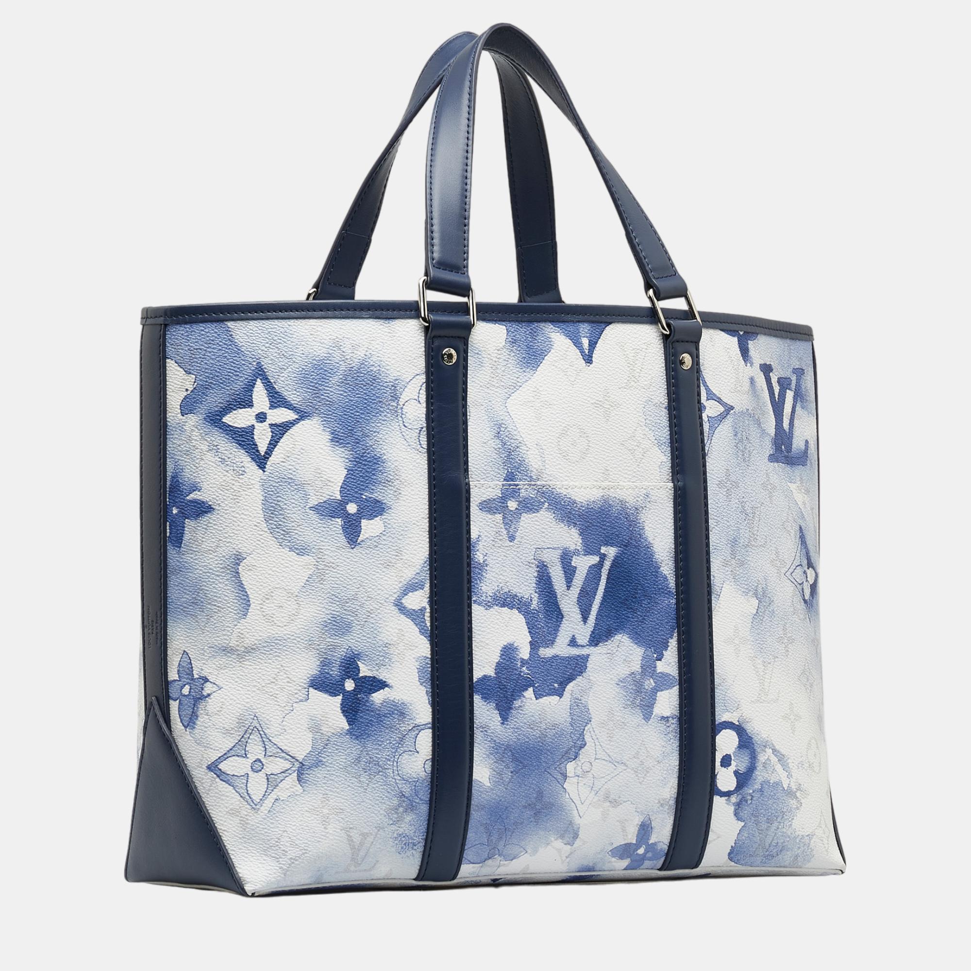 

Louis Vuitton white/Blue Monogram Watercolor Weekend Tote PM