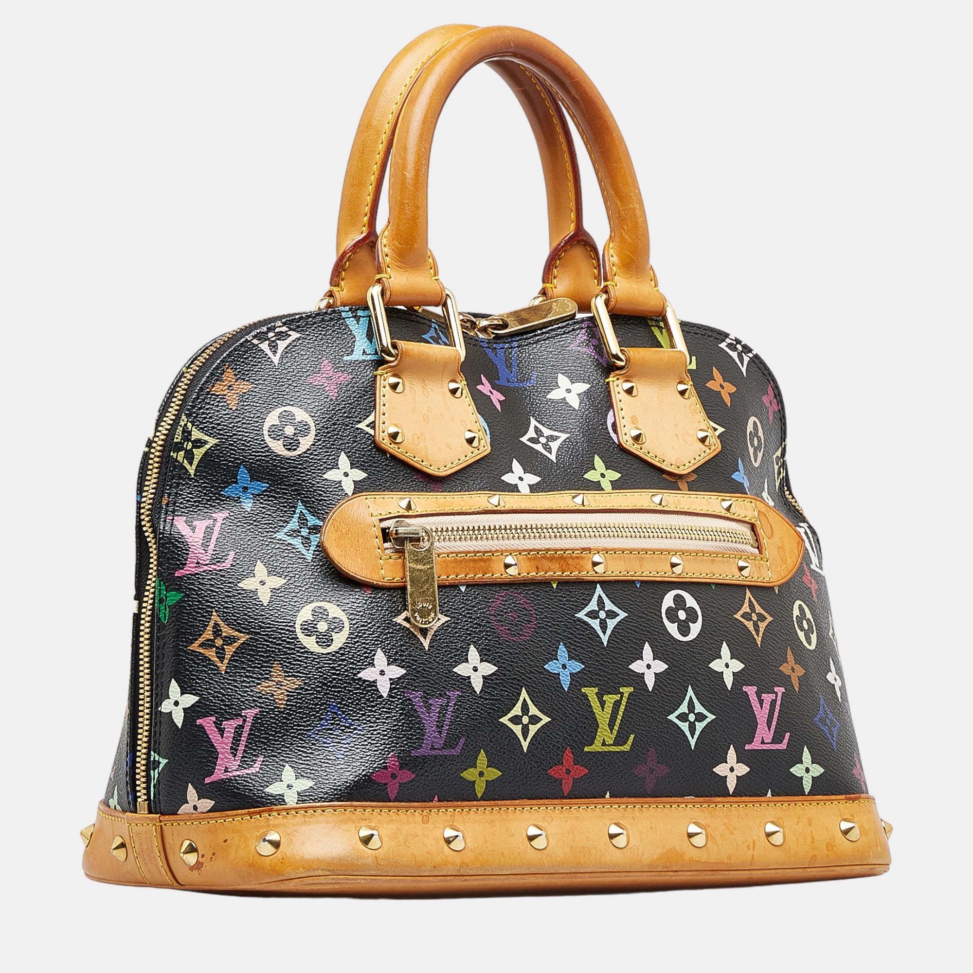 

Louis Vuitton Black Monogram Multicolore Alma PM