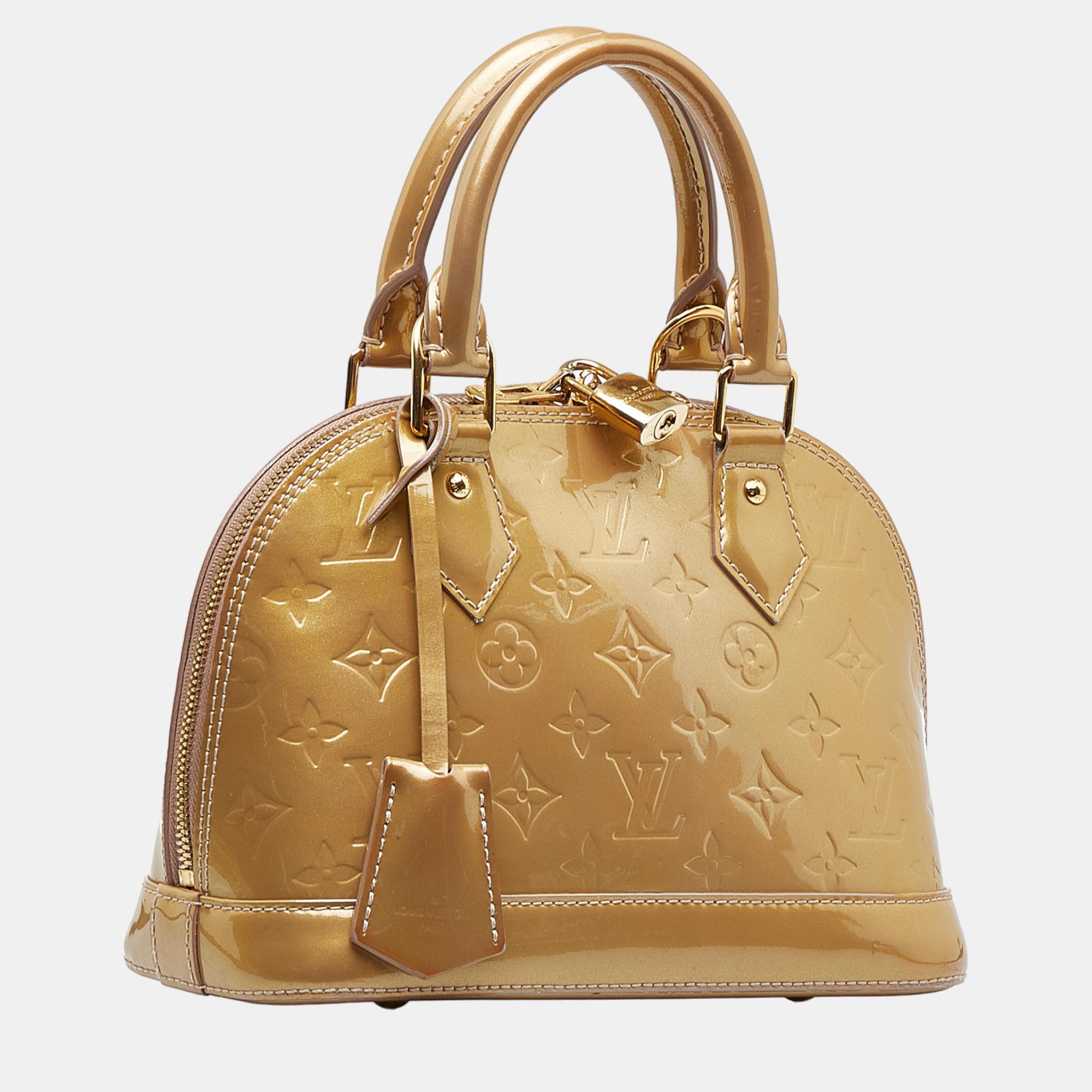 

Louis Vuitton Gold Monogram Vernis Alma BB