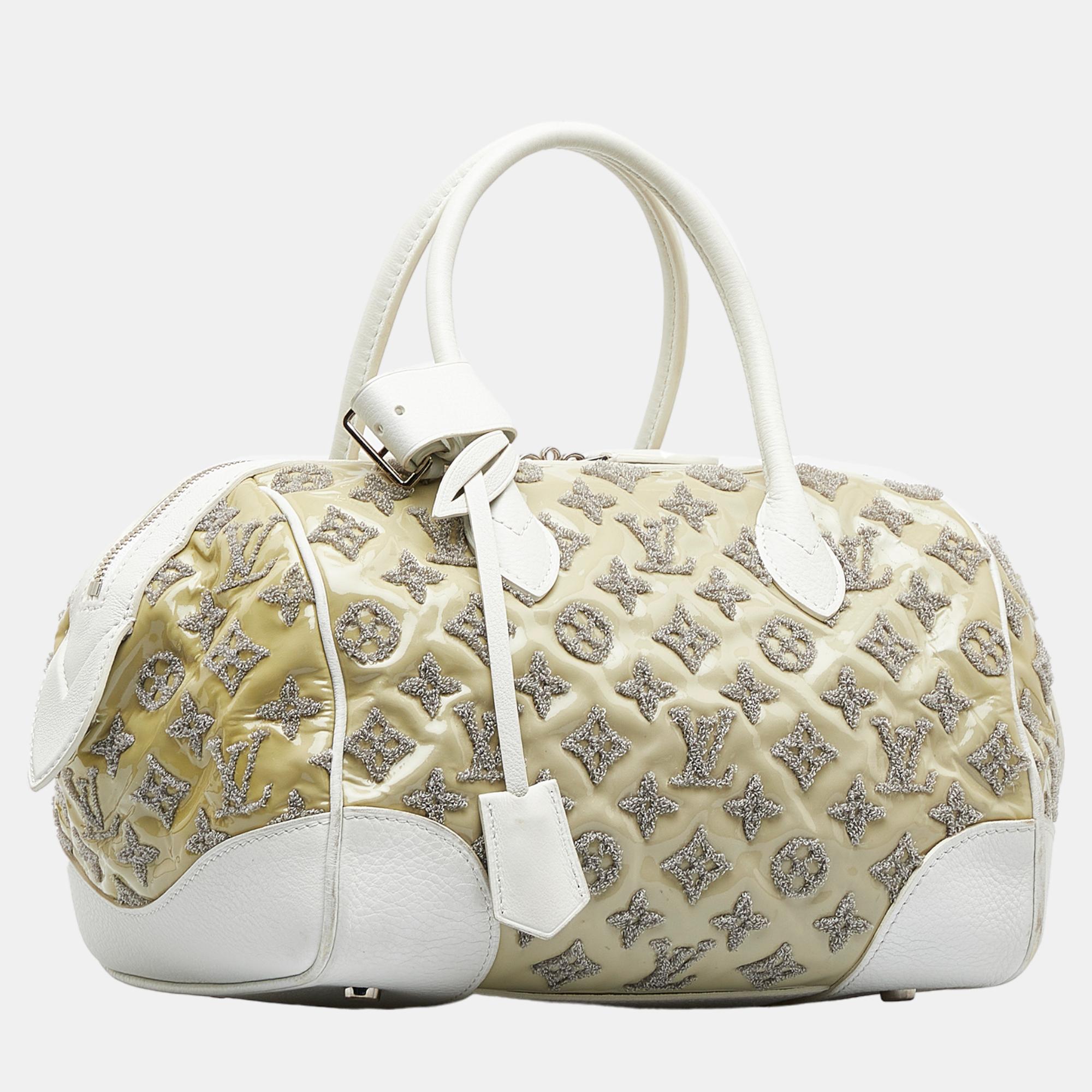 

Louis Vuitton White Monogram Bouclettes Speedy