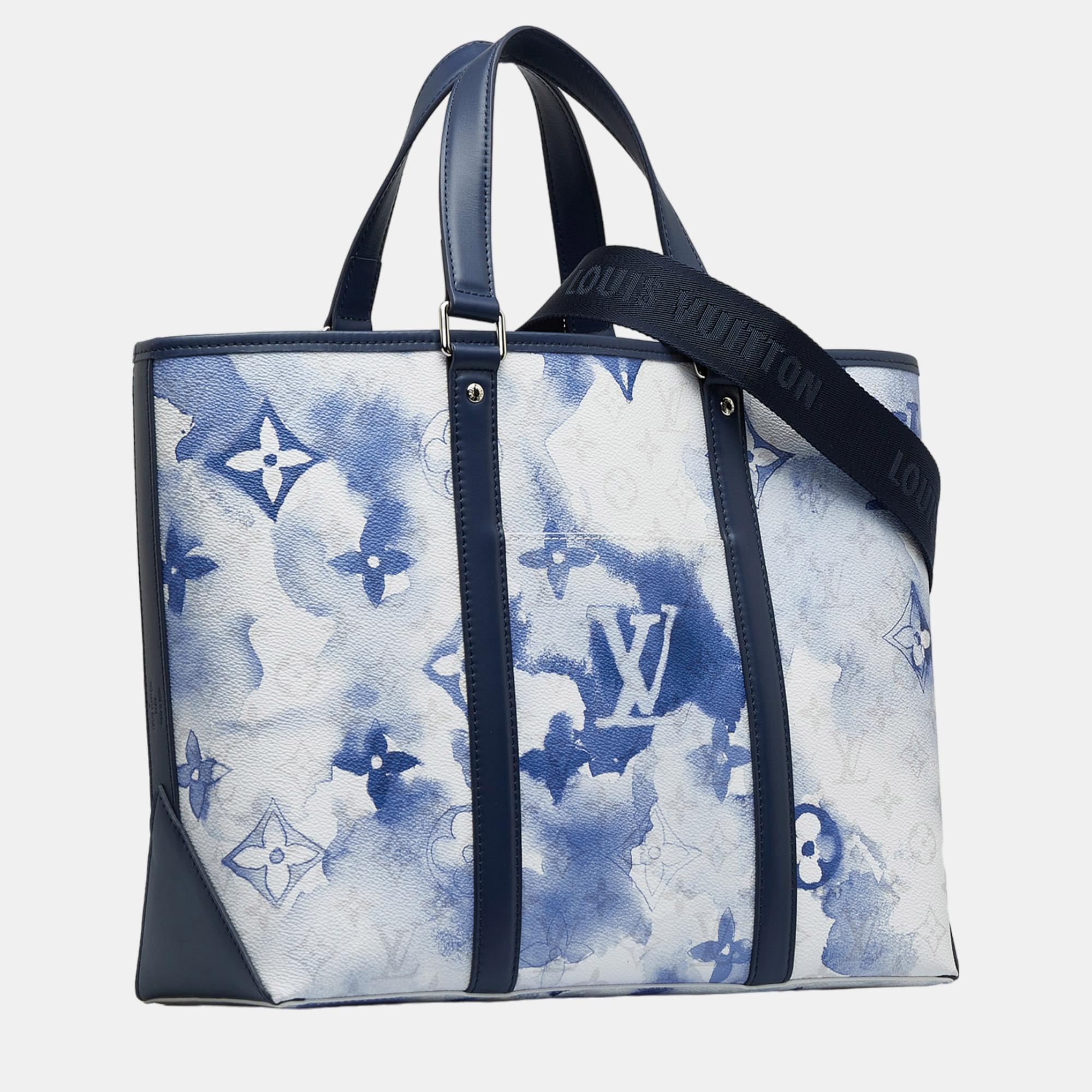 

Louis Vuitton Blue/White Monogram Watercolor Weekend Tote PM