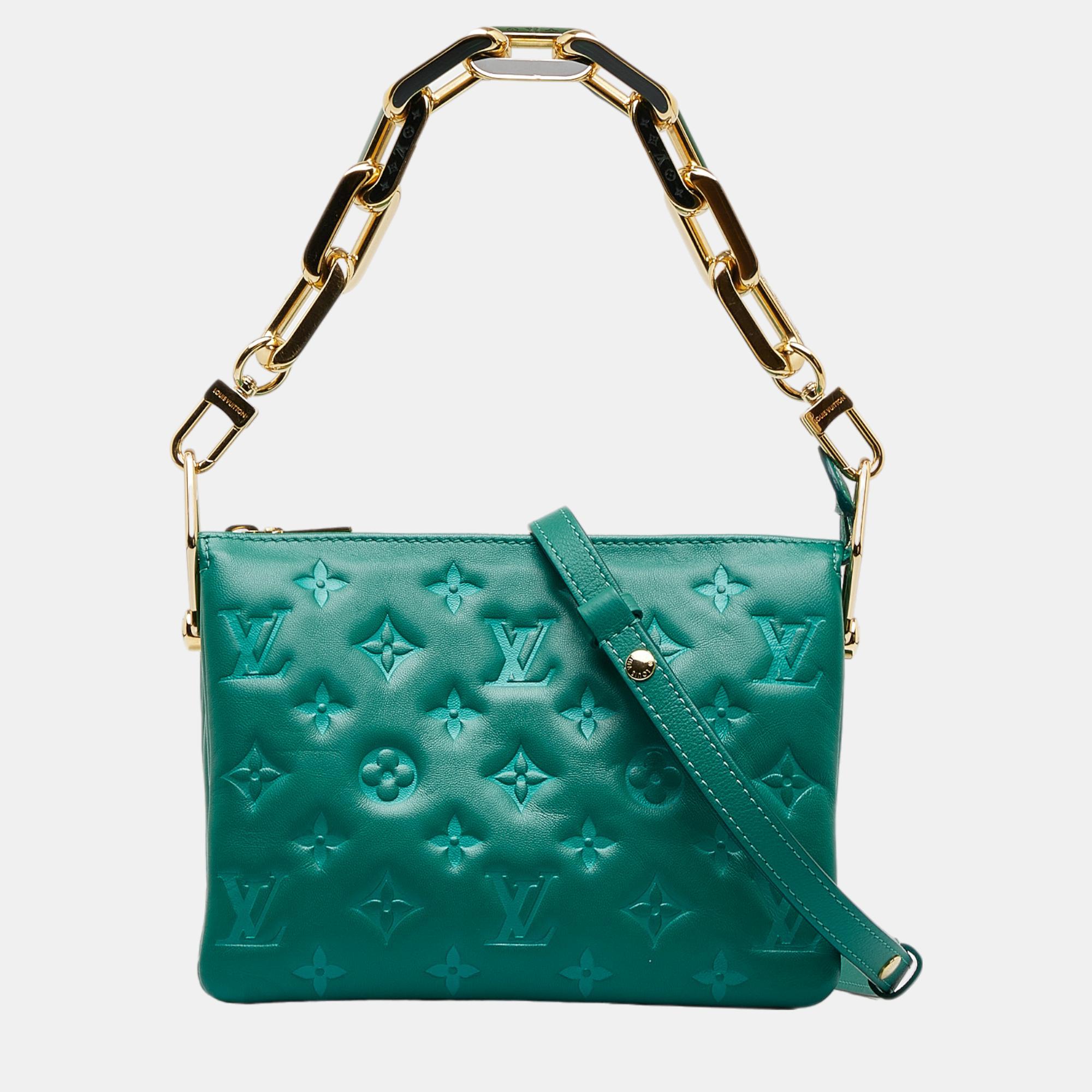 

Louis Vuitton Green Monogram Coussin BB