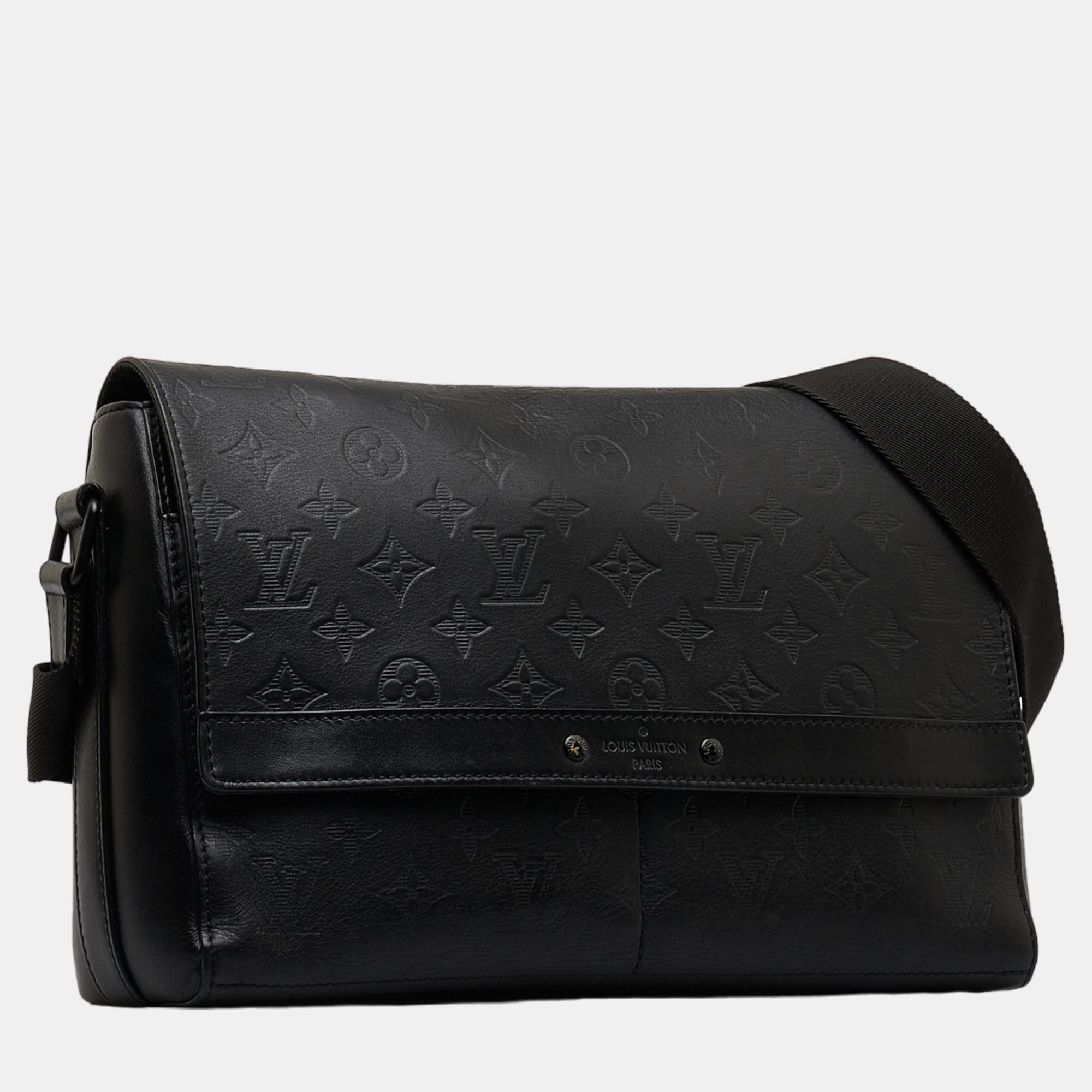 

Louis Vuitton Black Monogram Shadow Sprinter Messenger Bag