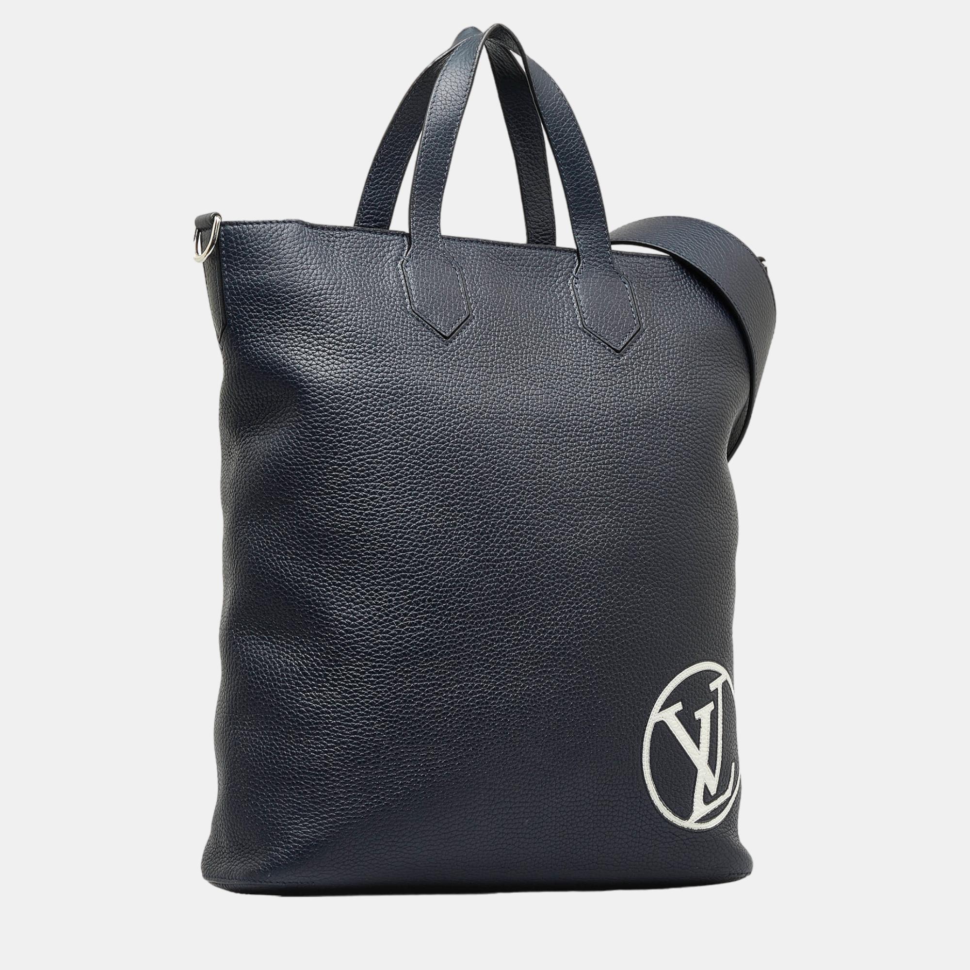 

Louis Vuitton Navy Blue Taurillon East Side Tote MM