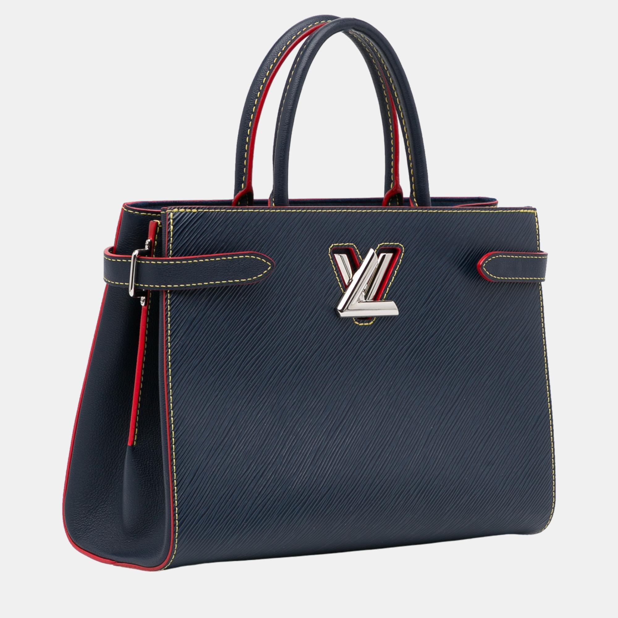 

Louis Vuitton Navy Blue Epi Twist Satchel