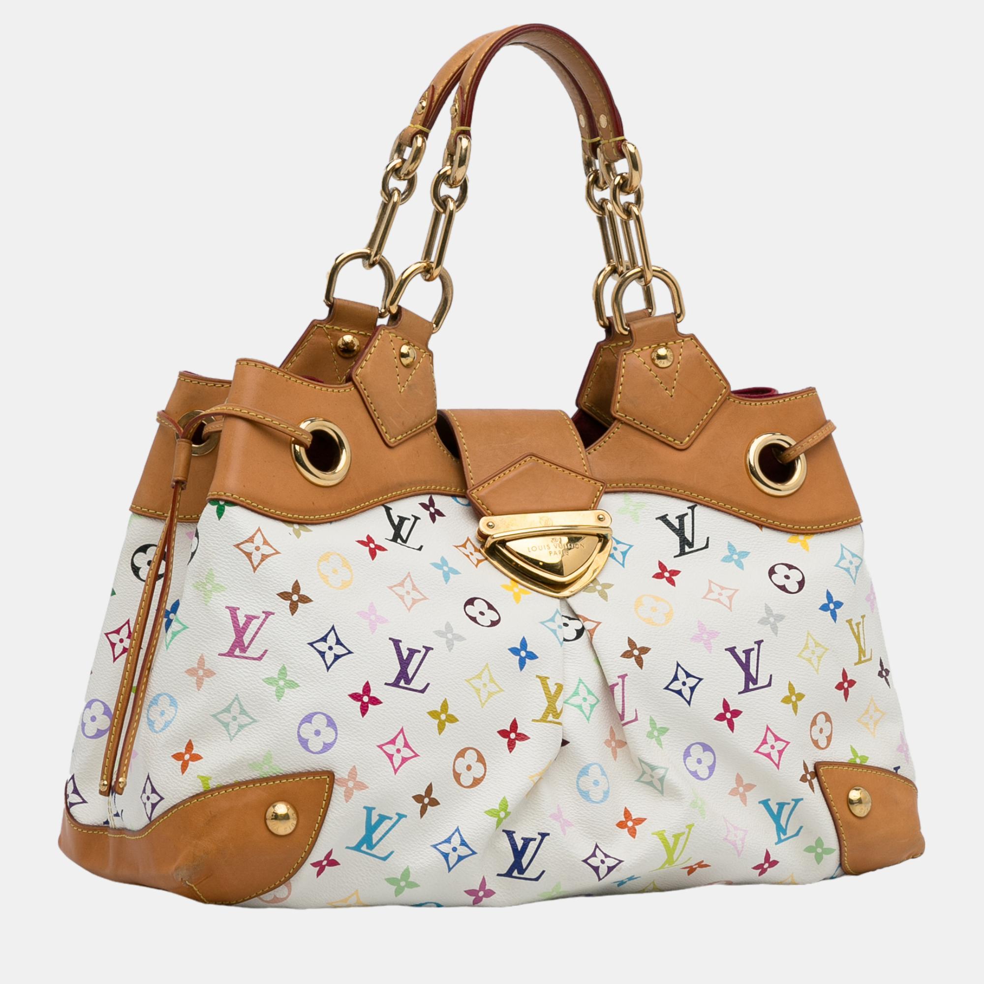 

Louis Vuitton White Monogram Multicolore Ursula