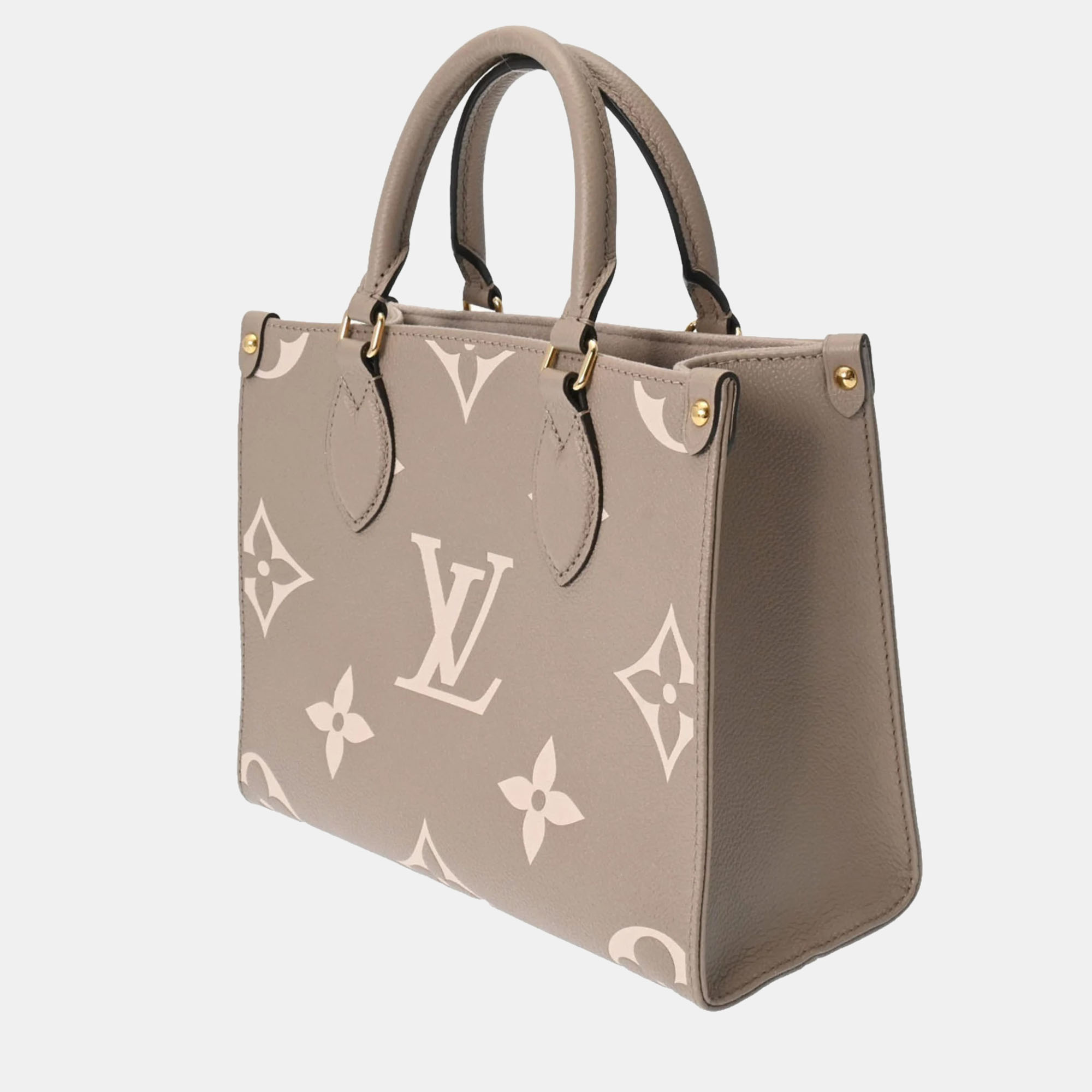 

LOUIS VUITTON Grey/Beige Monogram Empreinte On the Go PM Tote