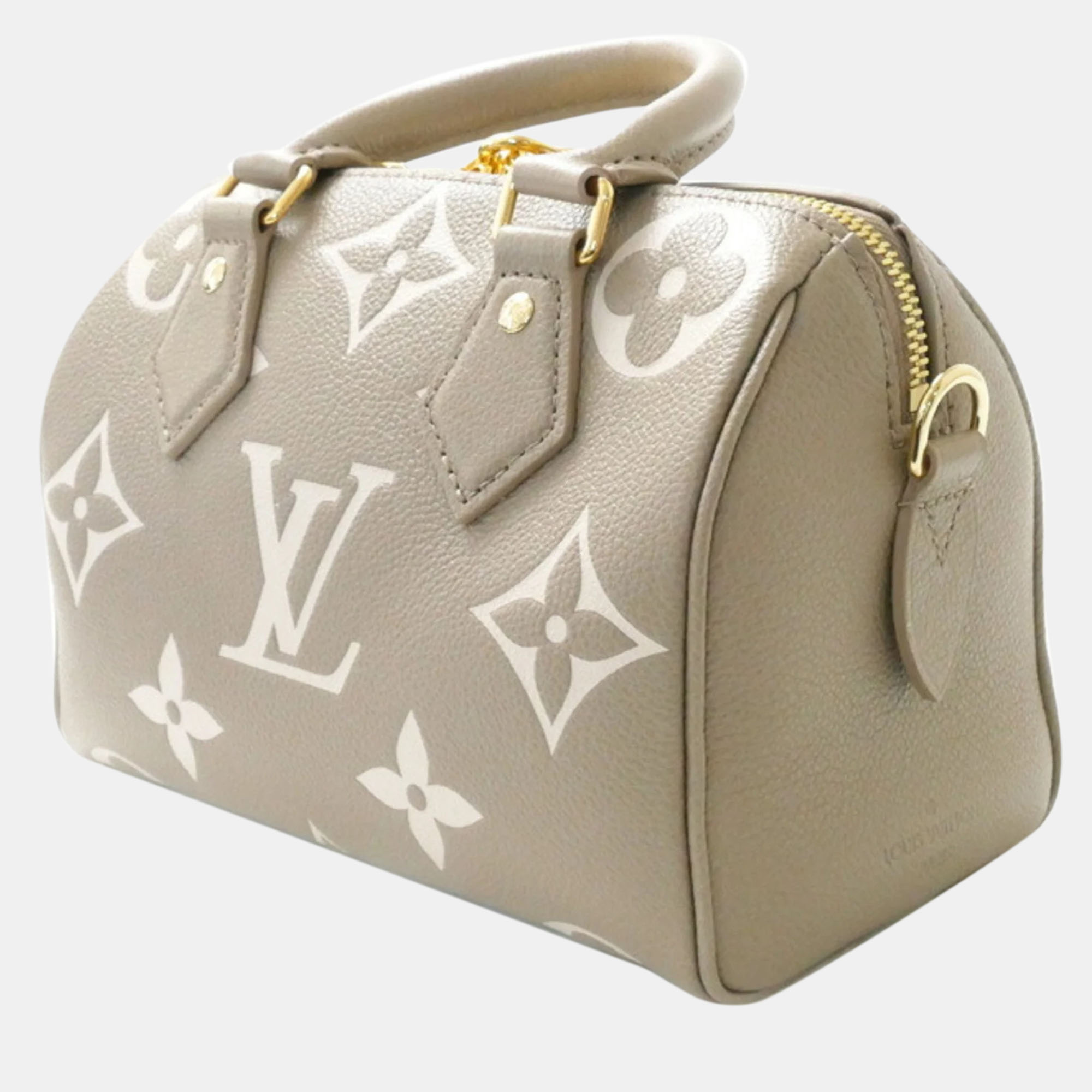 

LOUIS VUITTON Bicolor Empreinte Speedy Bandouliere 20 2Way Shoulder Bag, Beige