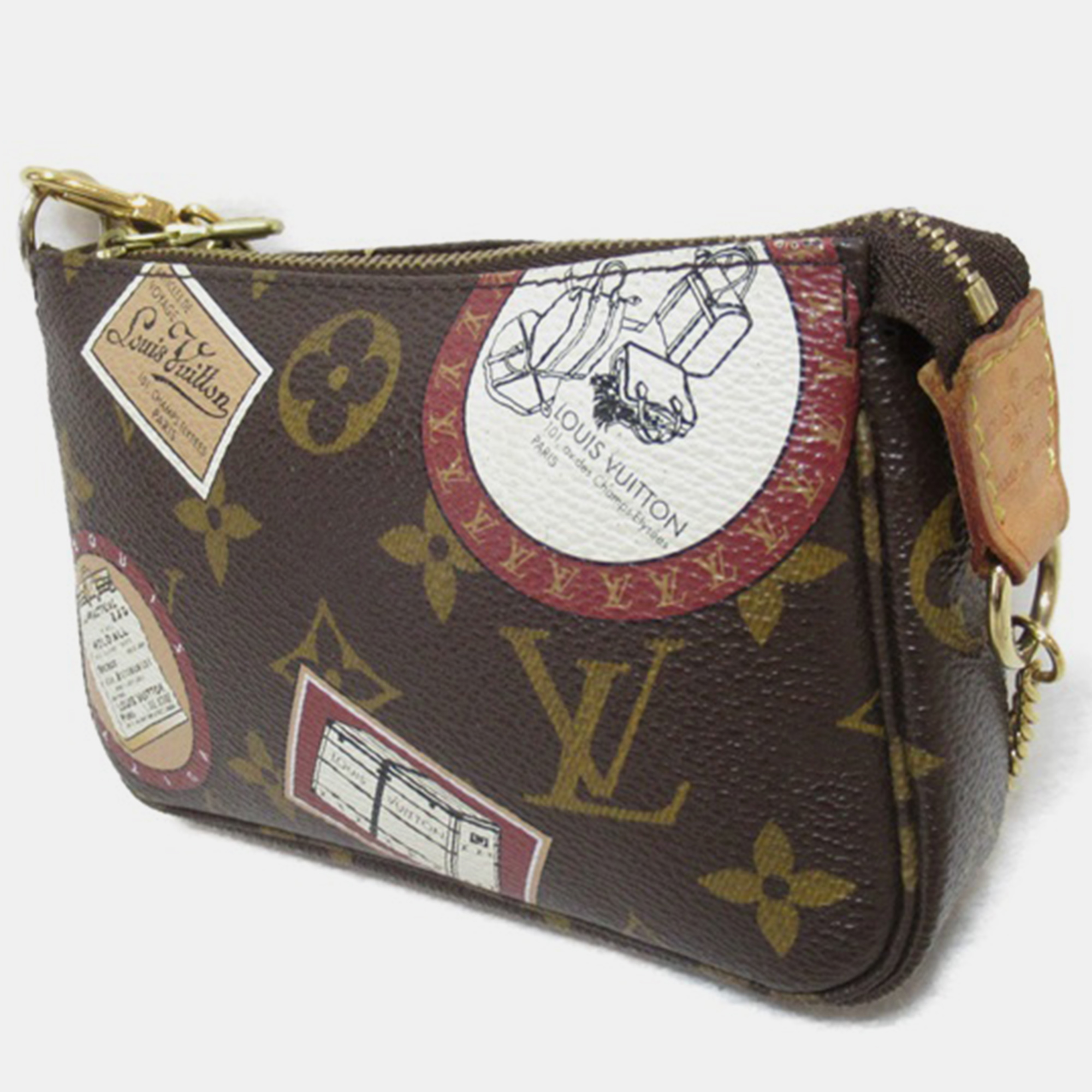 

Louis Vuitton Brown Canvas Monogram Mini Pochette Accessoires Vanity Bag