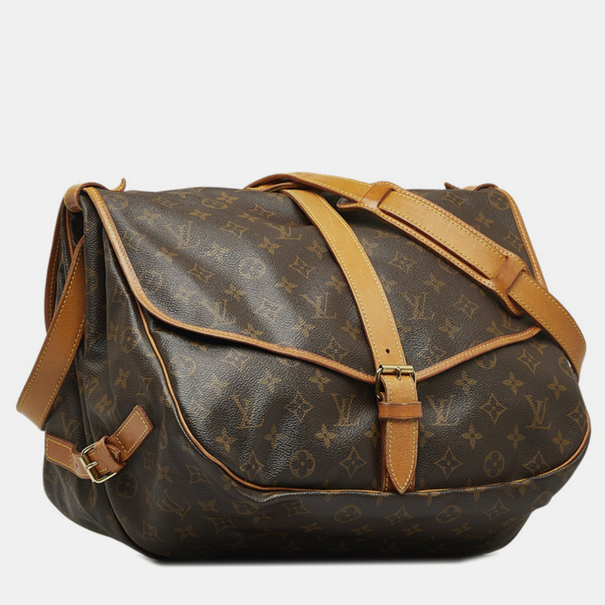 

Louis Vuitton Brown Canvas Monogram Saumur 35 Crossbody Bag