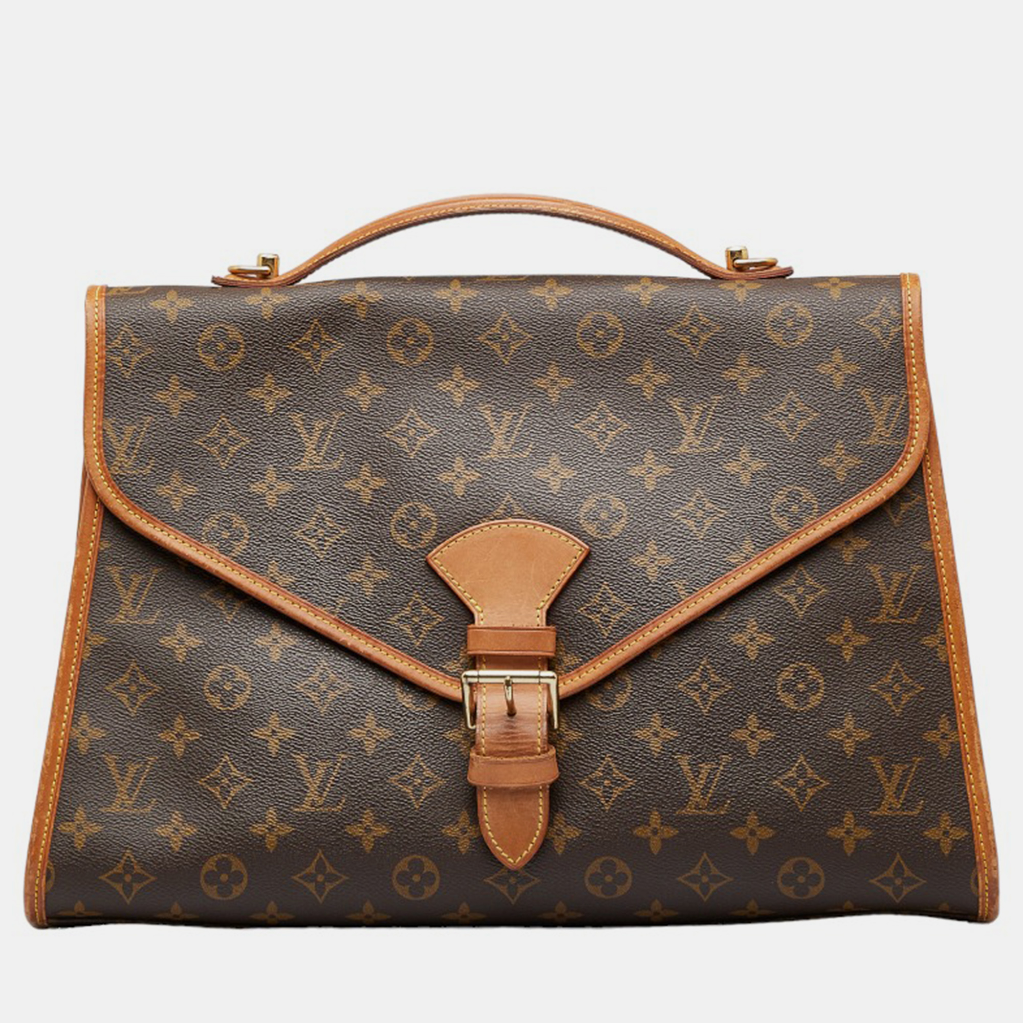 Pre-owned Louis Vuitton Brown Canvas Monogram Beverly Business Bag