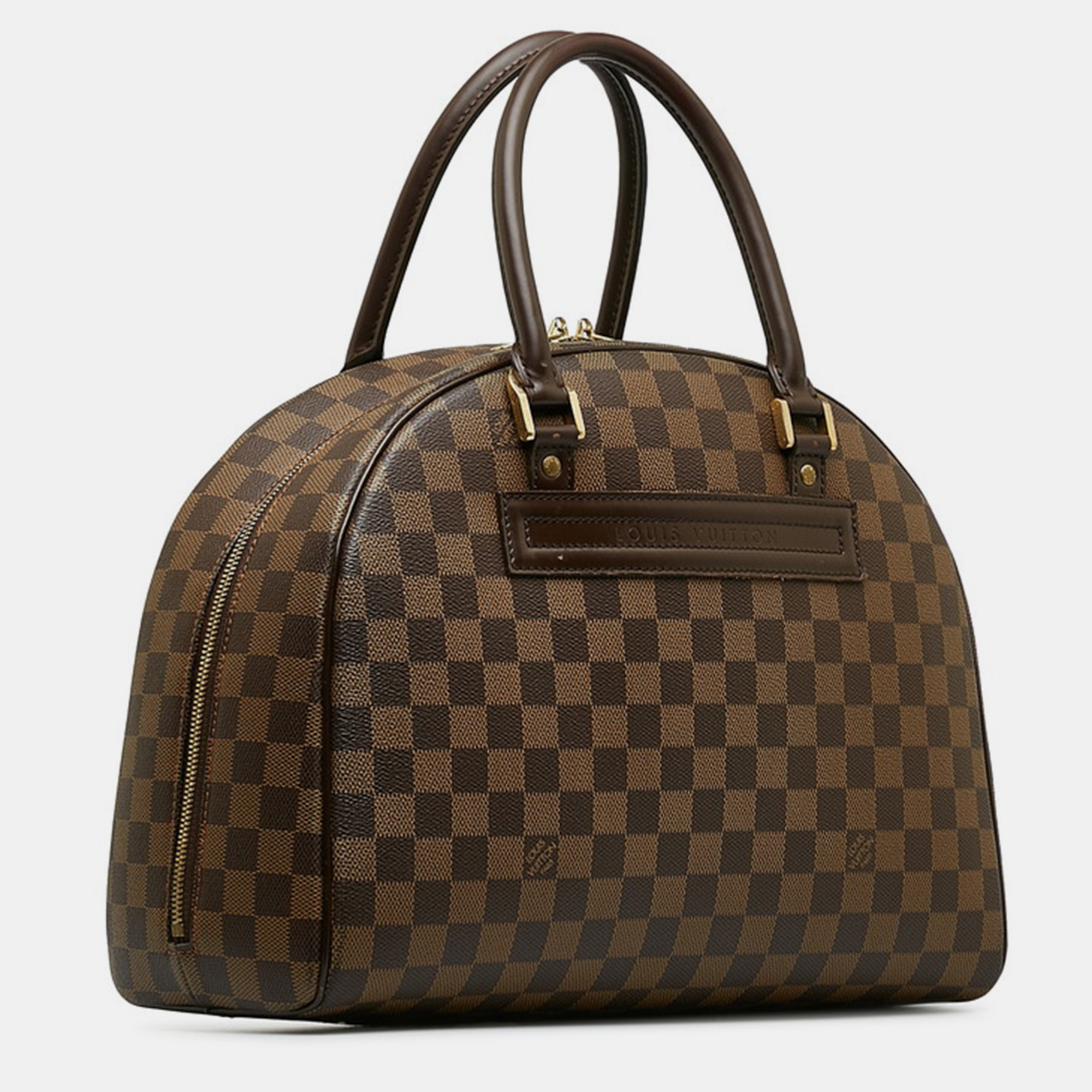 

Louis Vuitton Brown Canvas Damier Ebene Nolita Handbag