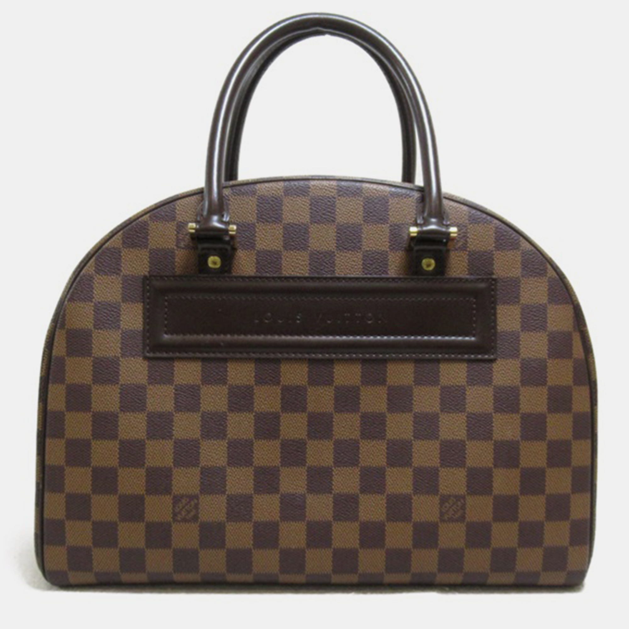 

Louis Vuitton Brown Canvas Damier Ebene Nolita Handbag