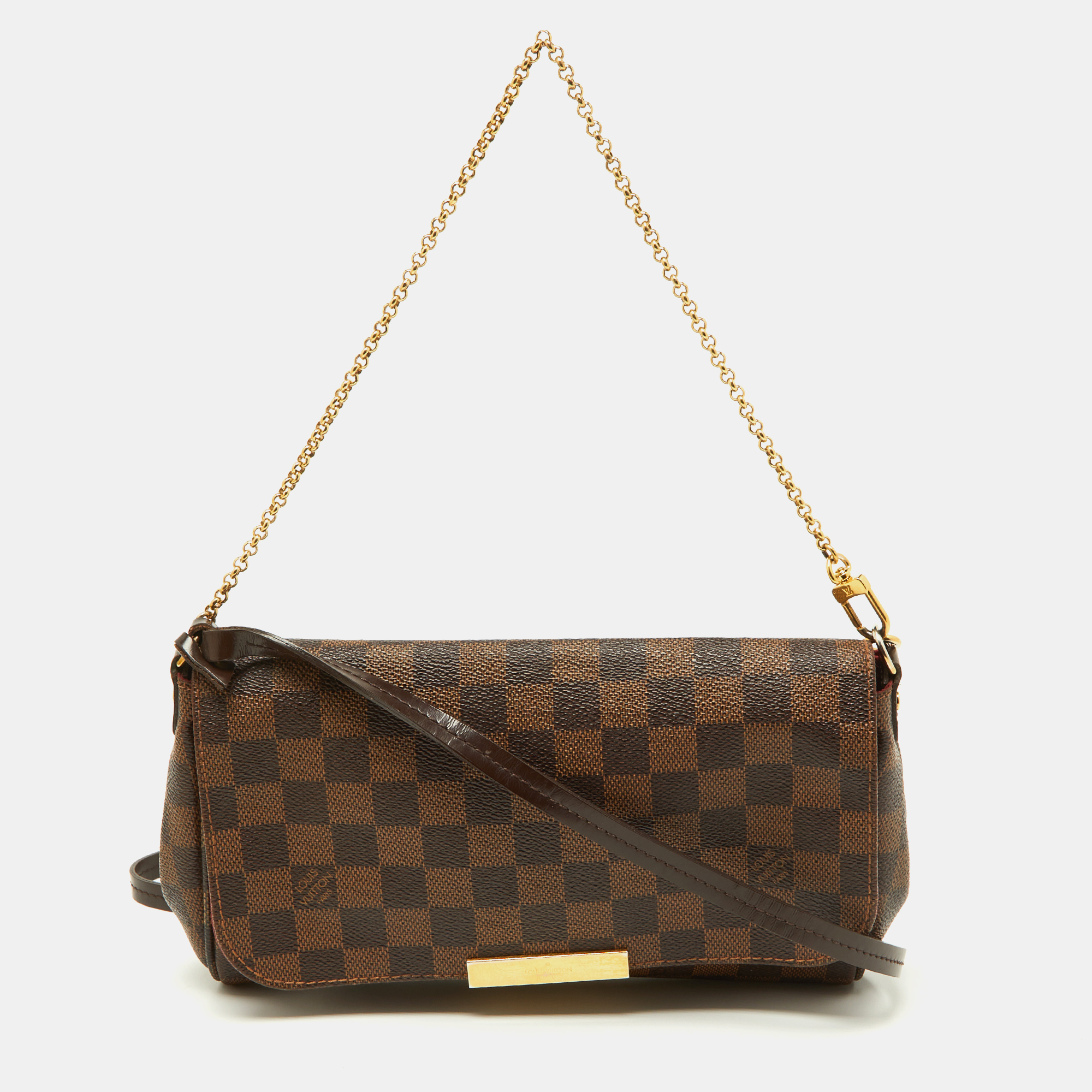 Pre Owned Louis Vuitton Damier Ebene Canvas Favorite MM Bag