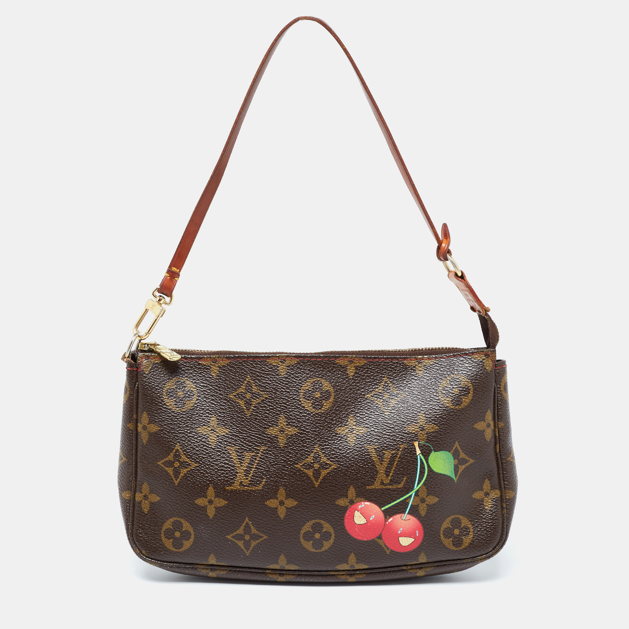 Pre Owned Louis Vuitton Monogram Canvas Cerises Print Accessories Pochette 