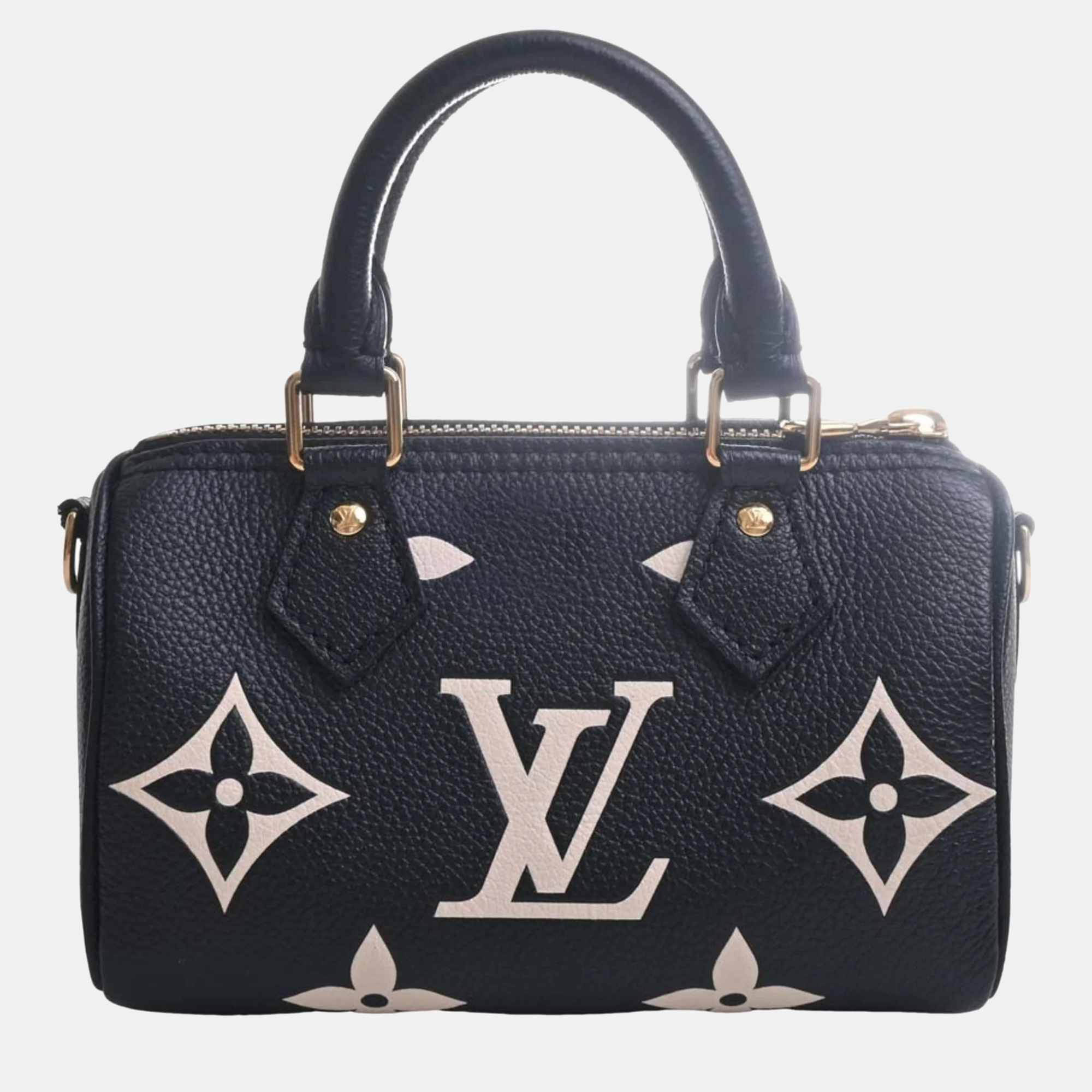 

Louis Vuitton Empreinte Bicolor Nano Speedy Handbag, Black