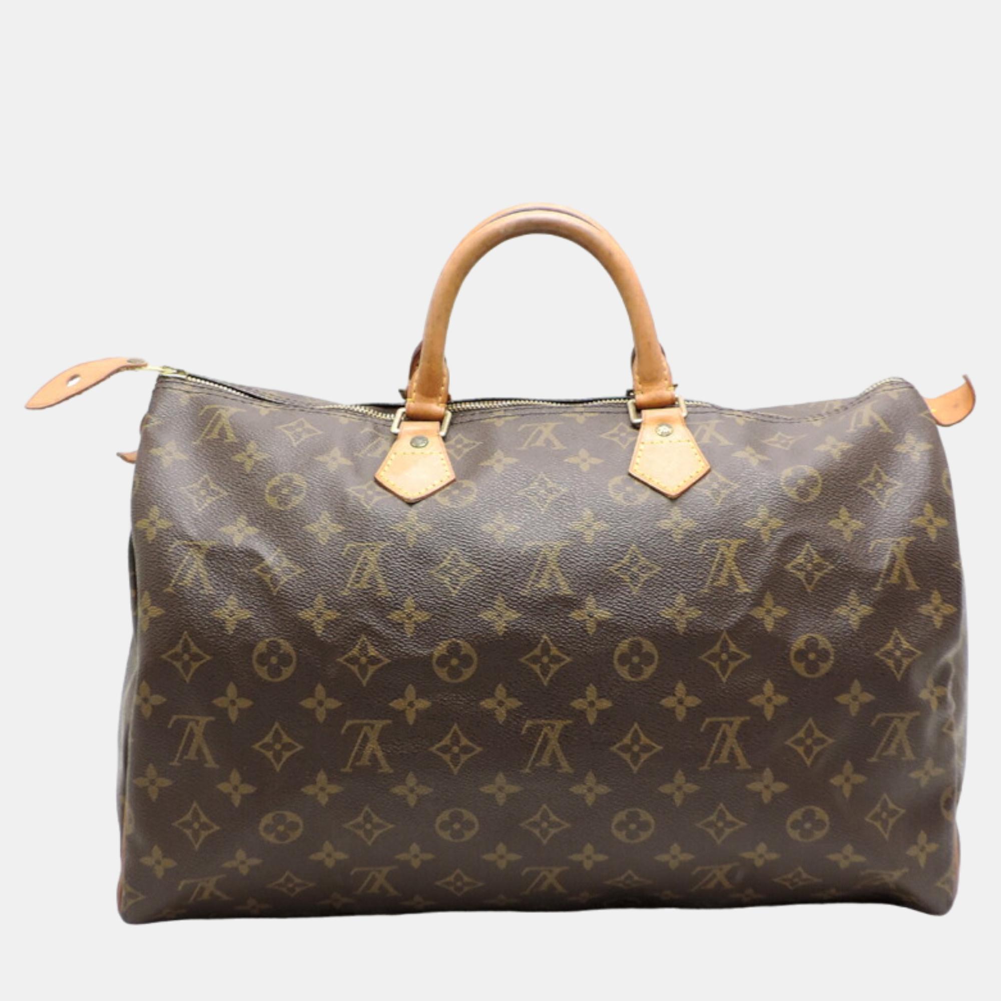 

Louis Vuitton Brown Monogram Canvas Speedy 40 Handbag