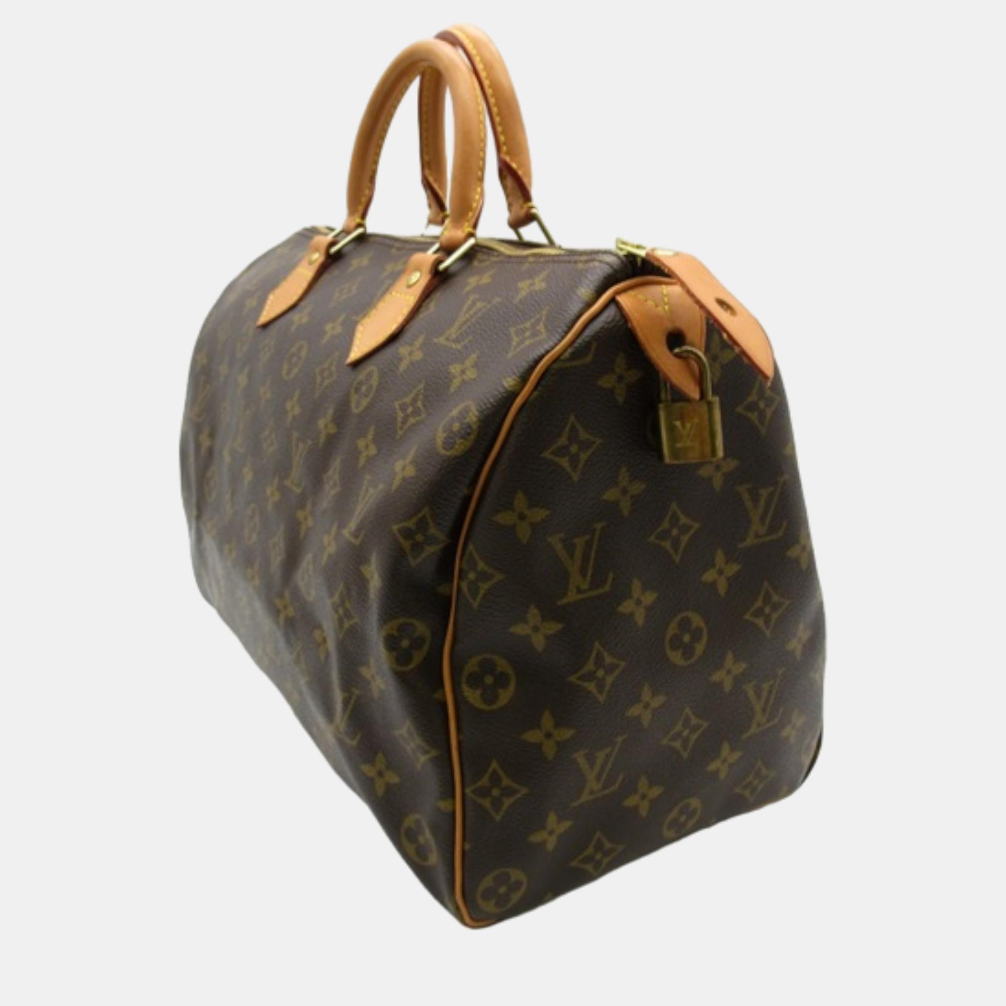 

Louis Vuitton Brown Monogram Canvas Speedy 35 Handbag