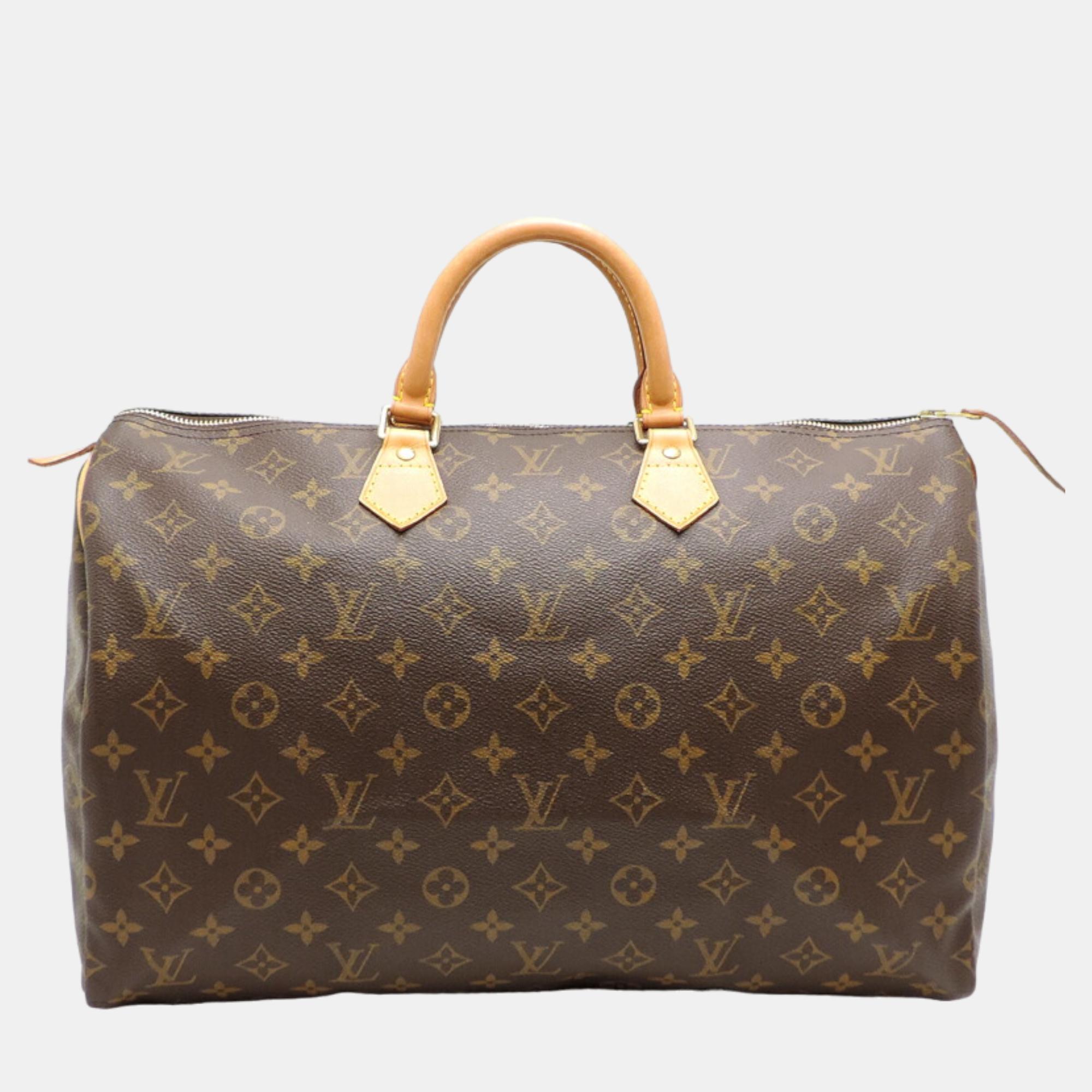 

Louis Vuitton Brown Monogram Canvas Speedy 40 Handbag