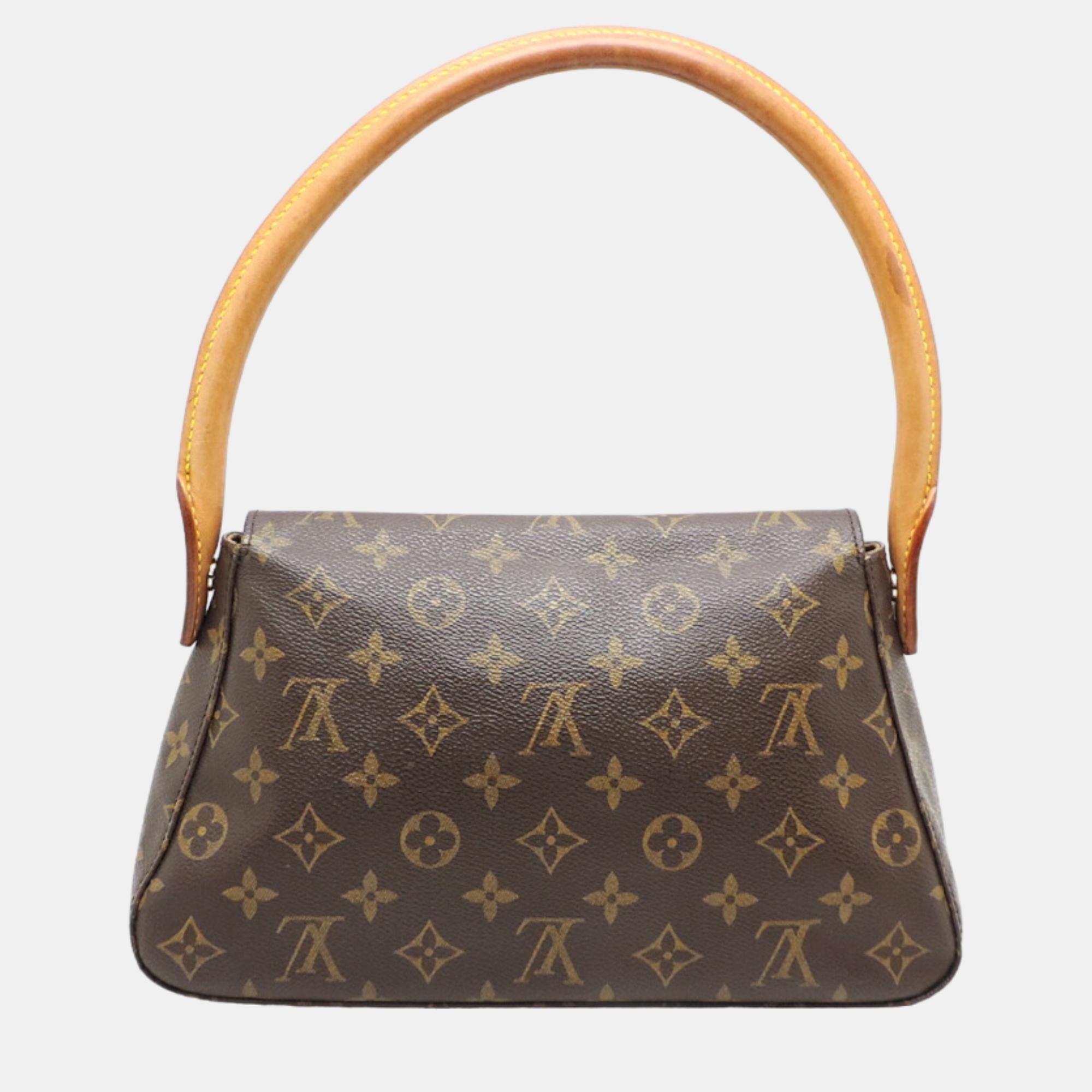 

Louis Vuitton Brown Canvas Monogram Mini Looping Shoulder Bag