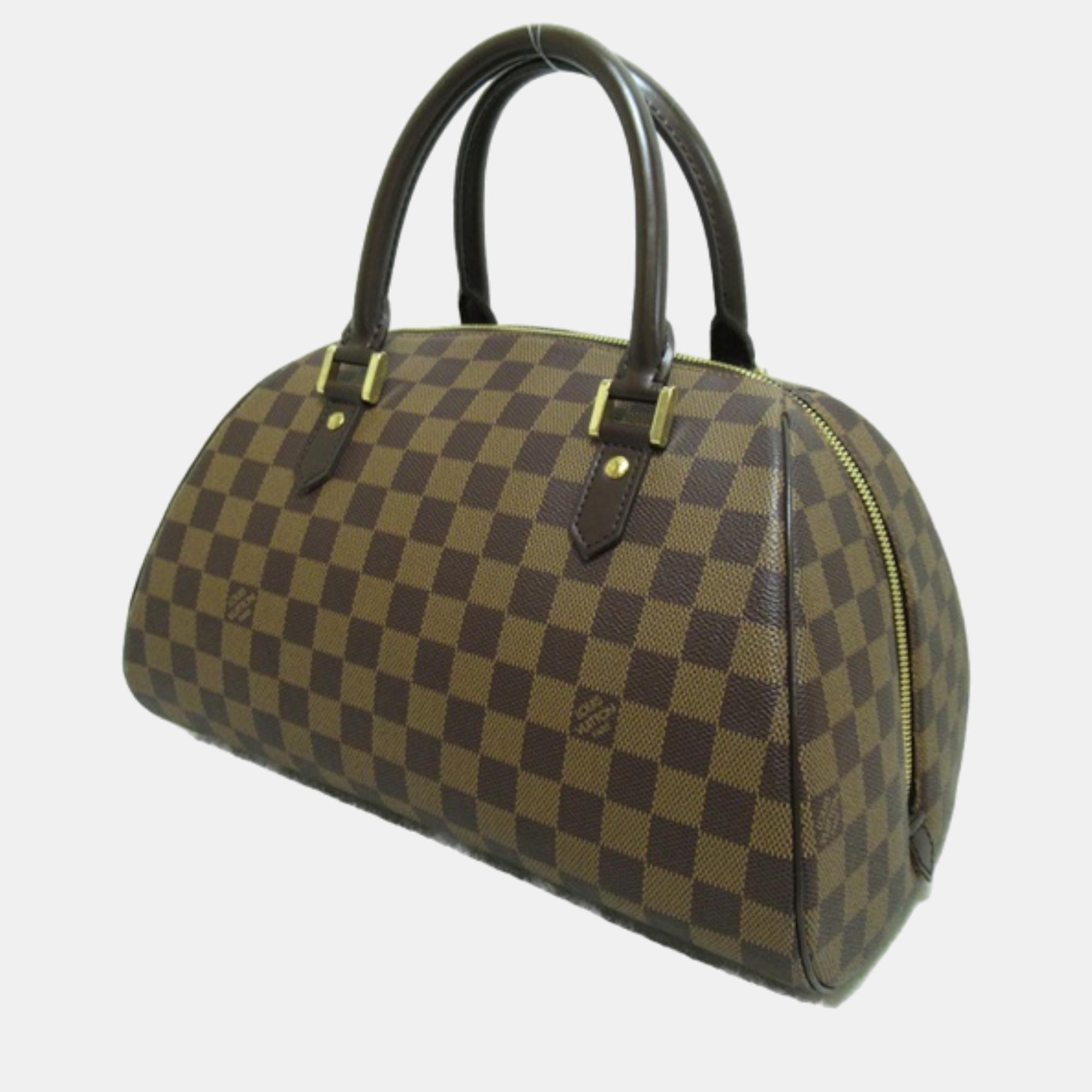 

Louis Vuitton Brown Canvas Damier Ebene Rivera MM Handbag