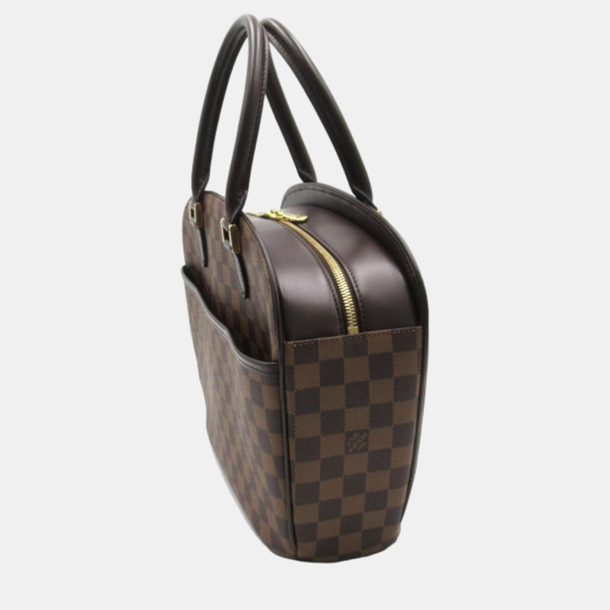 

Louis Vuitton Brown Canvas Damier Ebene Sarria Horizontal Handbag