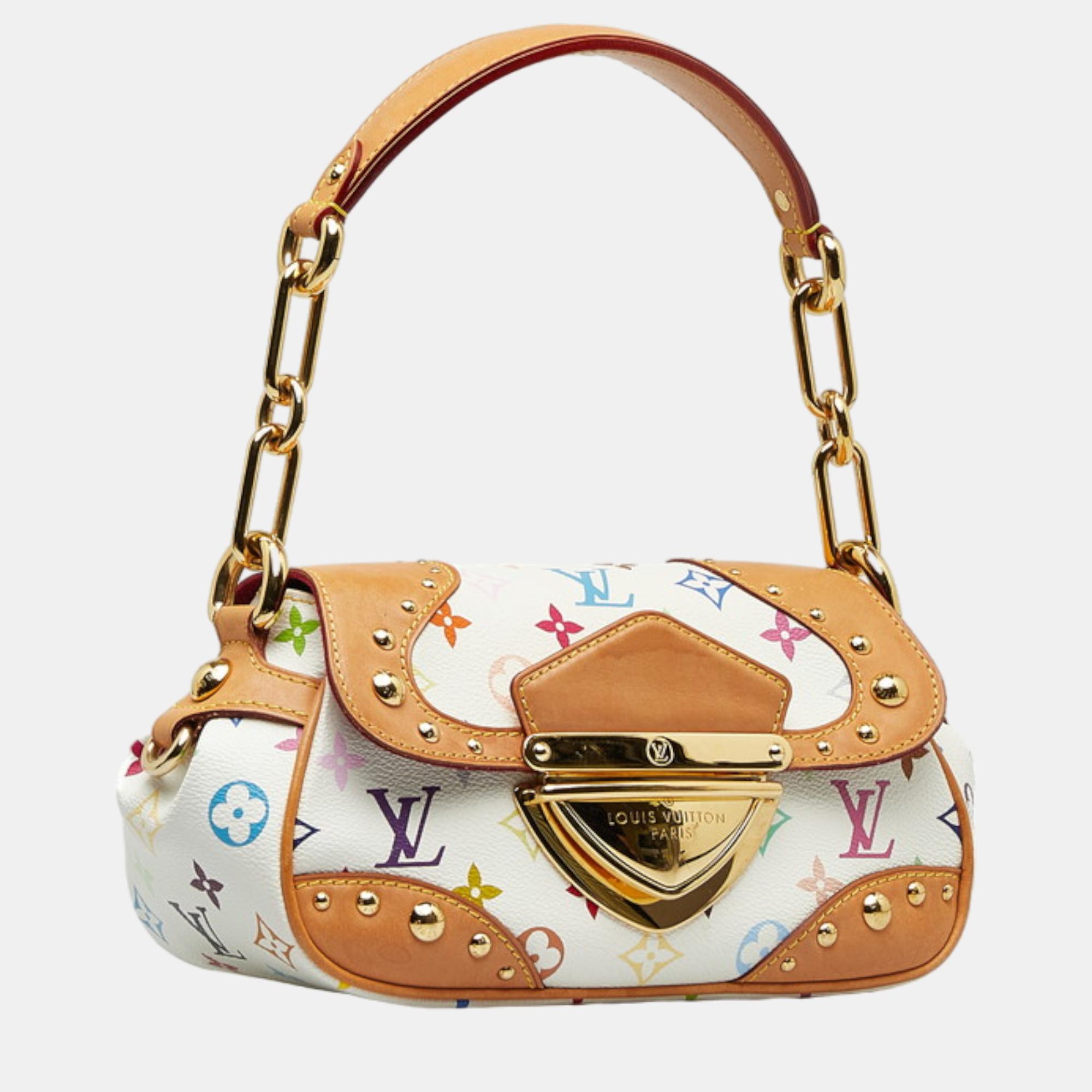 

Louis Vuitton White Canvas Monogram Multicolore Marilyn Shoulder Bag