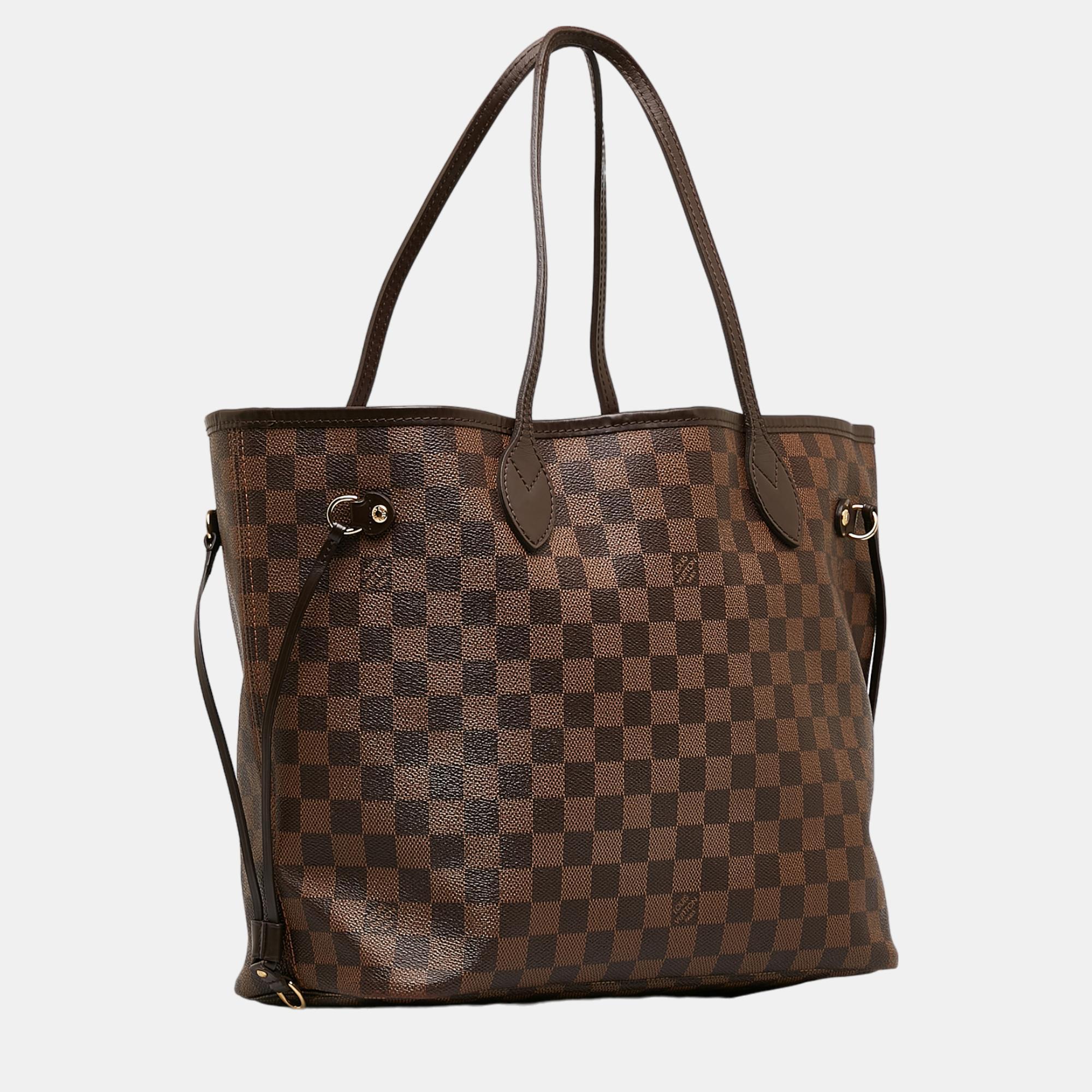 

Louis Vuitton Brown Damier Ebene Neverfull MM