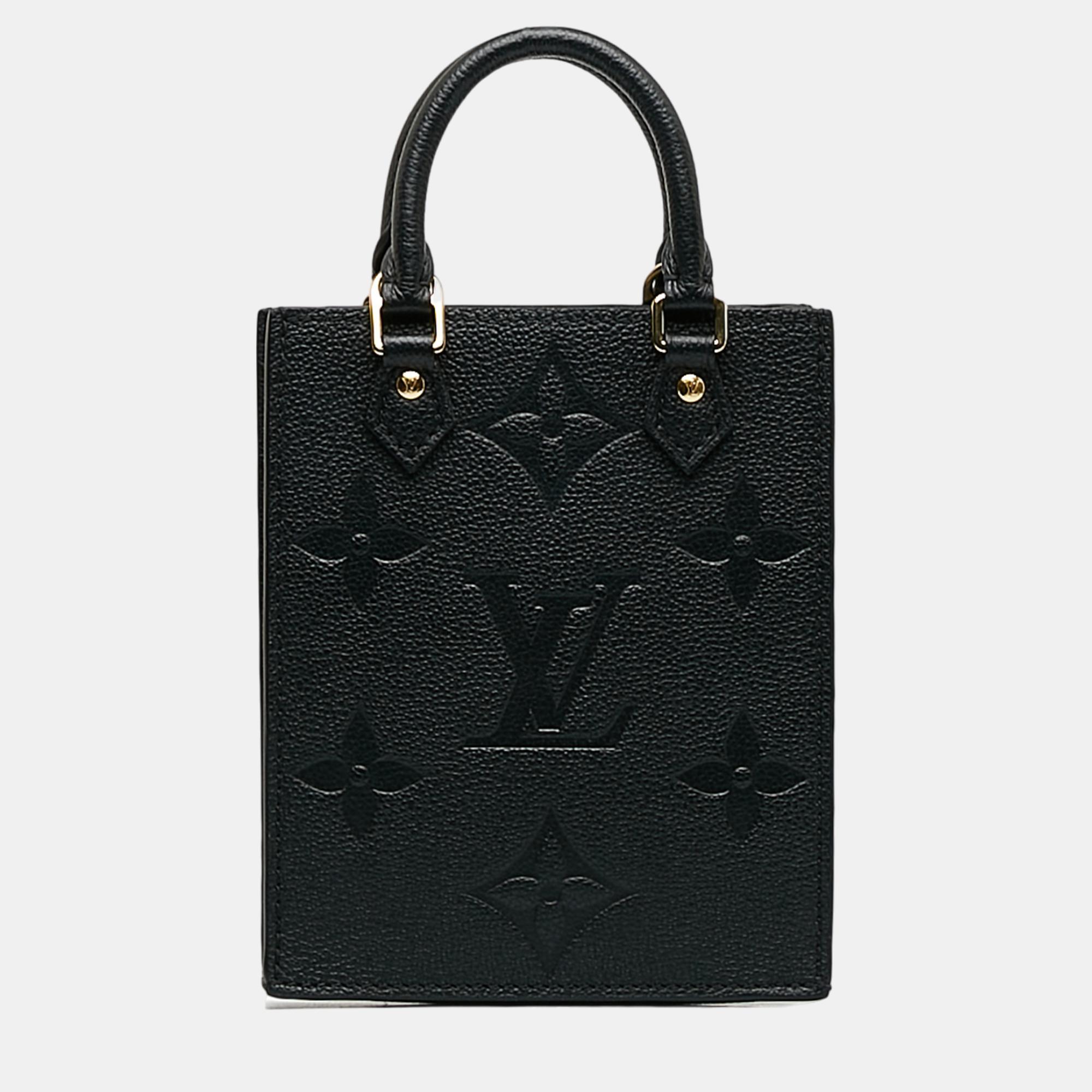 

Louis Vuitton Black Monogram Empreinte Petit Sac Plat